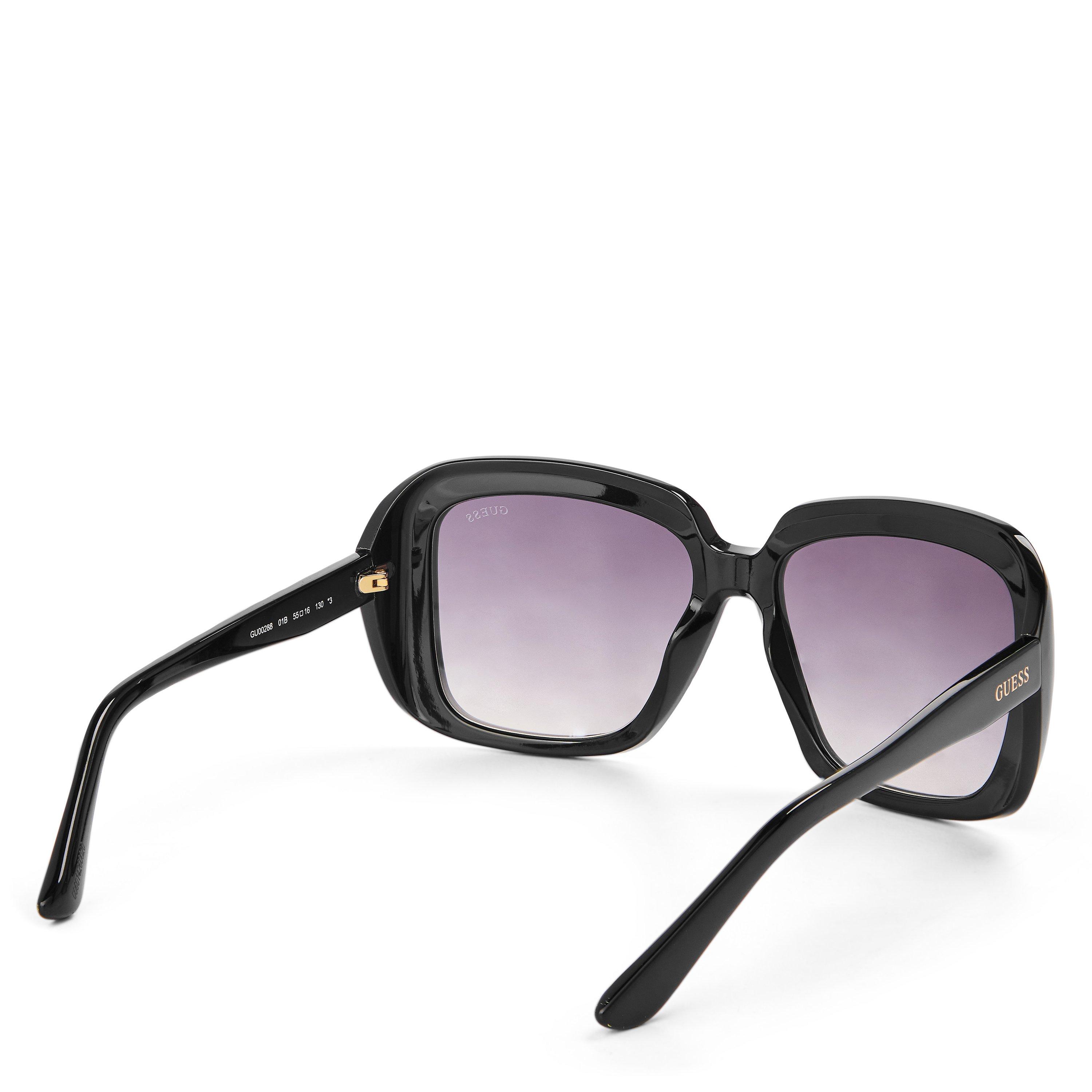Shiny Black - Guess - Women's Square Sunglasses - 2