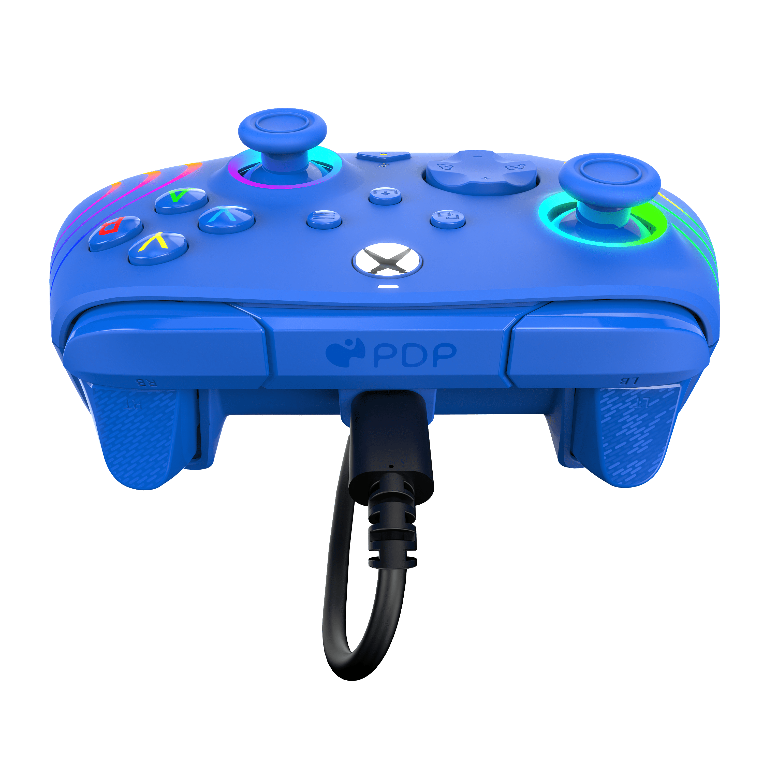 Blauw - PDP - Afterglow Wave Wired Xbox Controller - Blue - 2