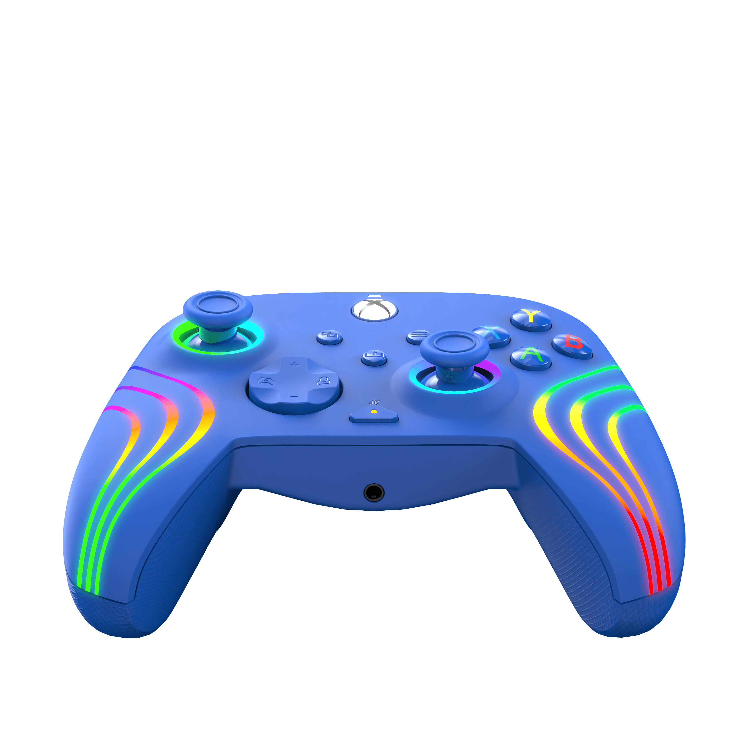 Blauw - PDP - Afterglow Wave Wired Xbox Controller - Blue - 4