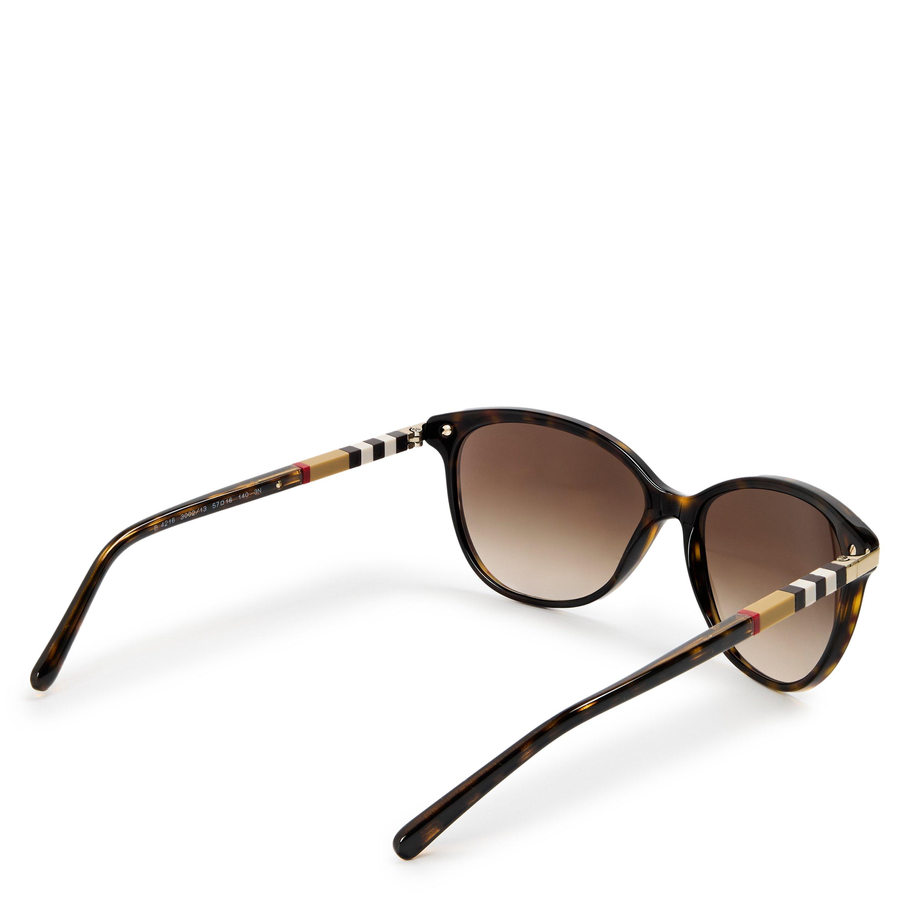 Dark Havana - Burberry - Women's Round Sunglasses - 2