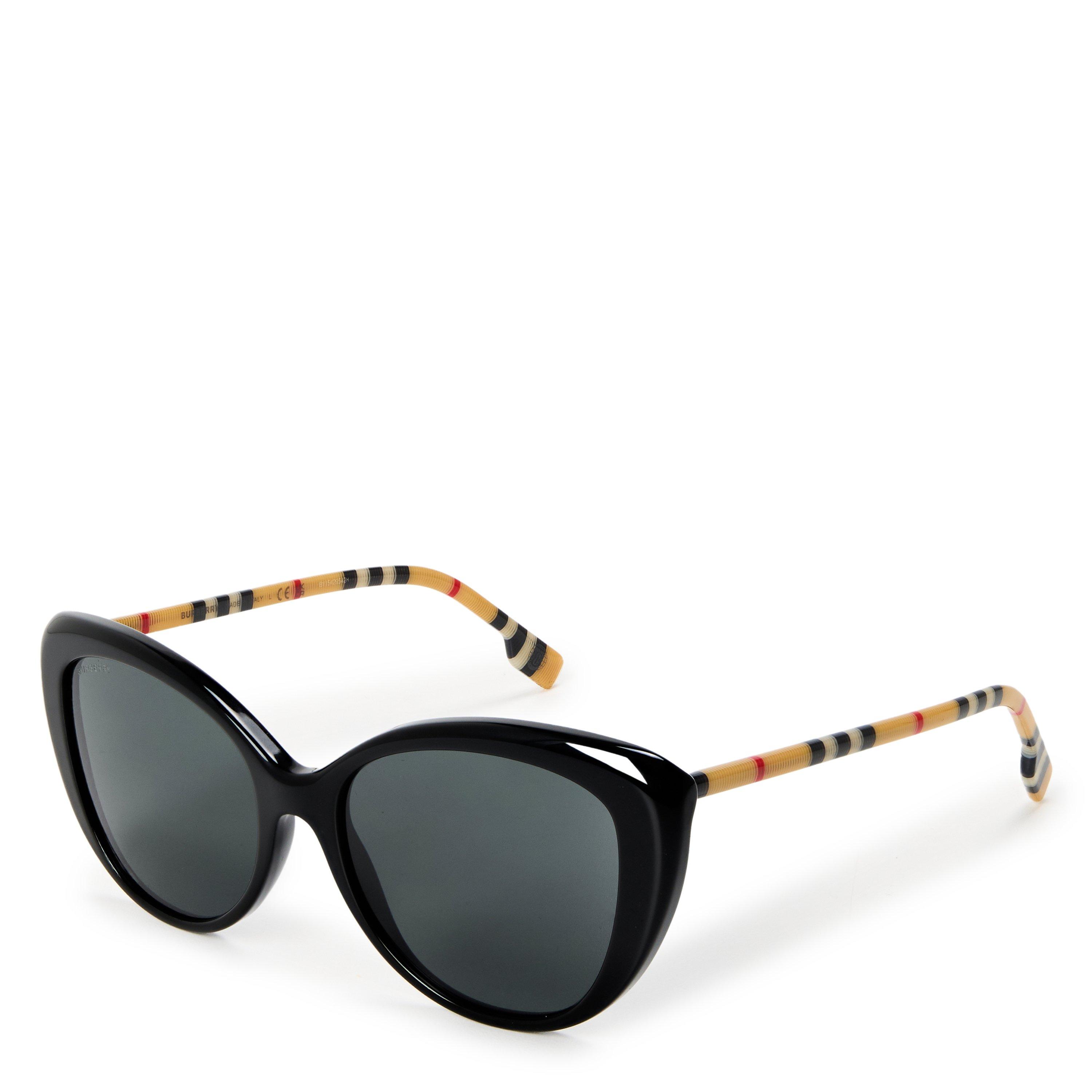 Burberry Grey Woman Be4407 385387 Sunglasses Acetate Black Cat Eye Normal - Image 4