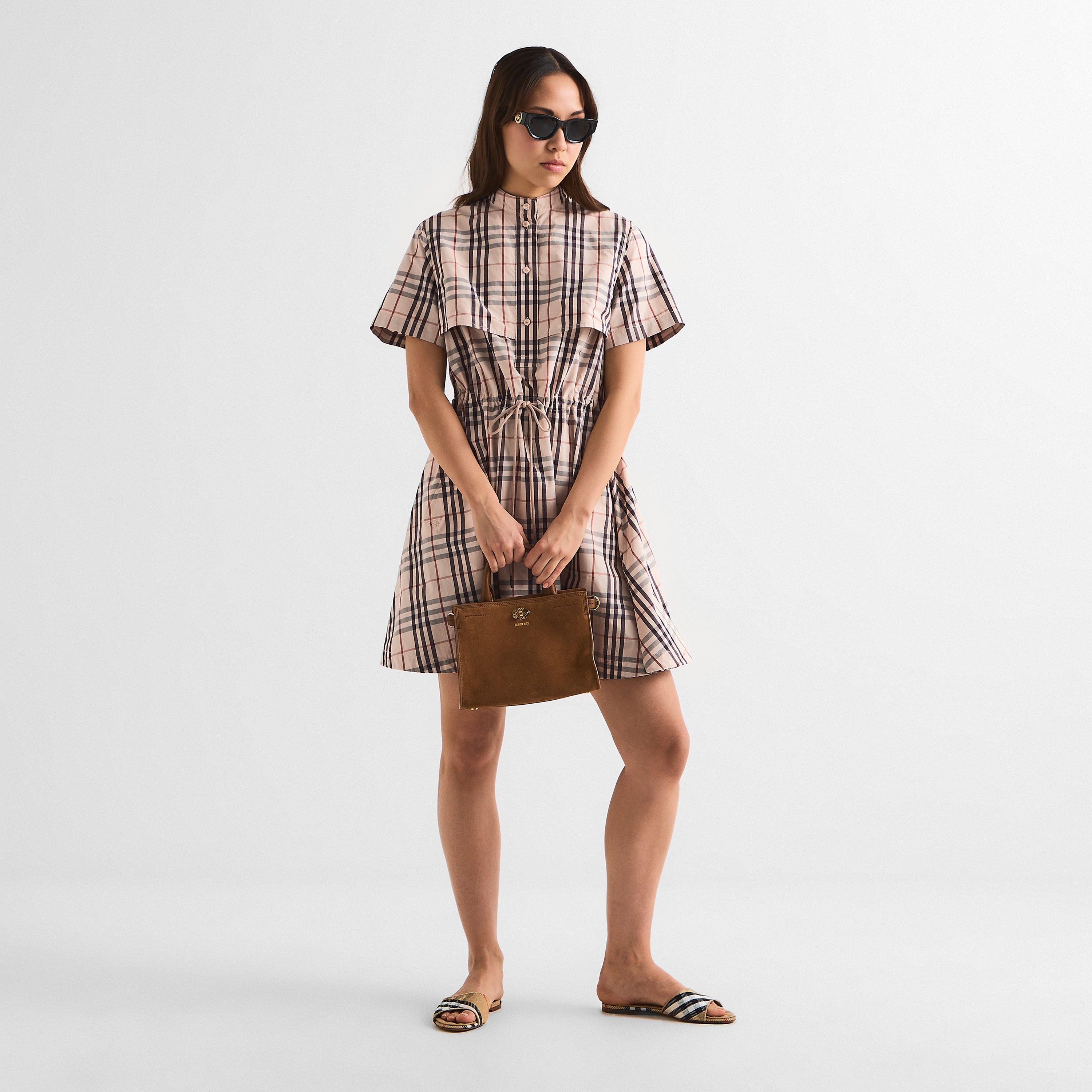 Black - Burberry - Women's Rectangle Sunglasses - 6
