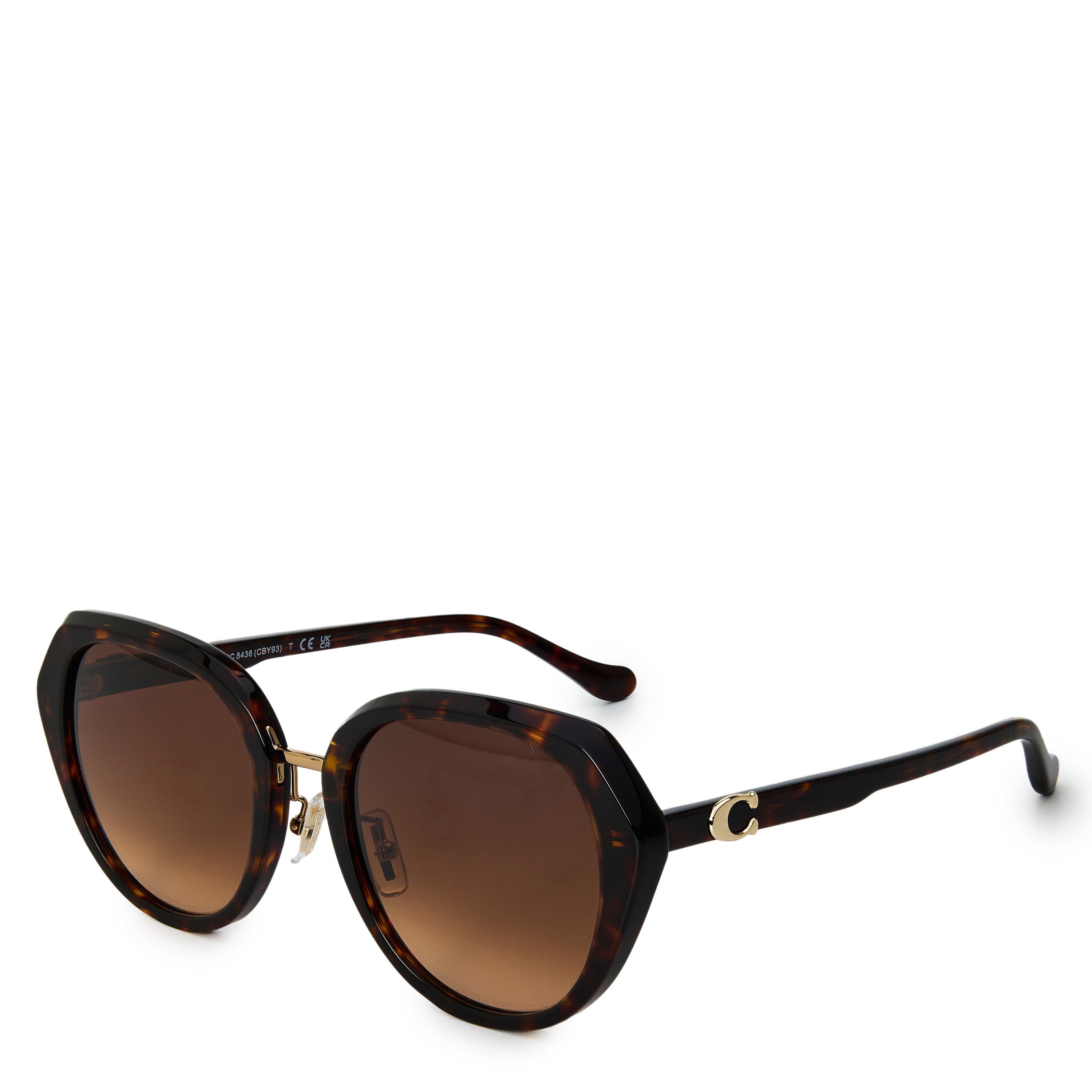 Coach Women's Round Sunglasses - Dark Tortoise