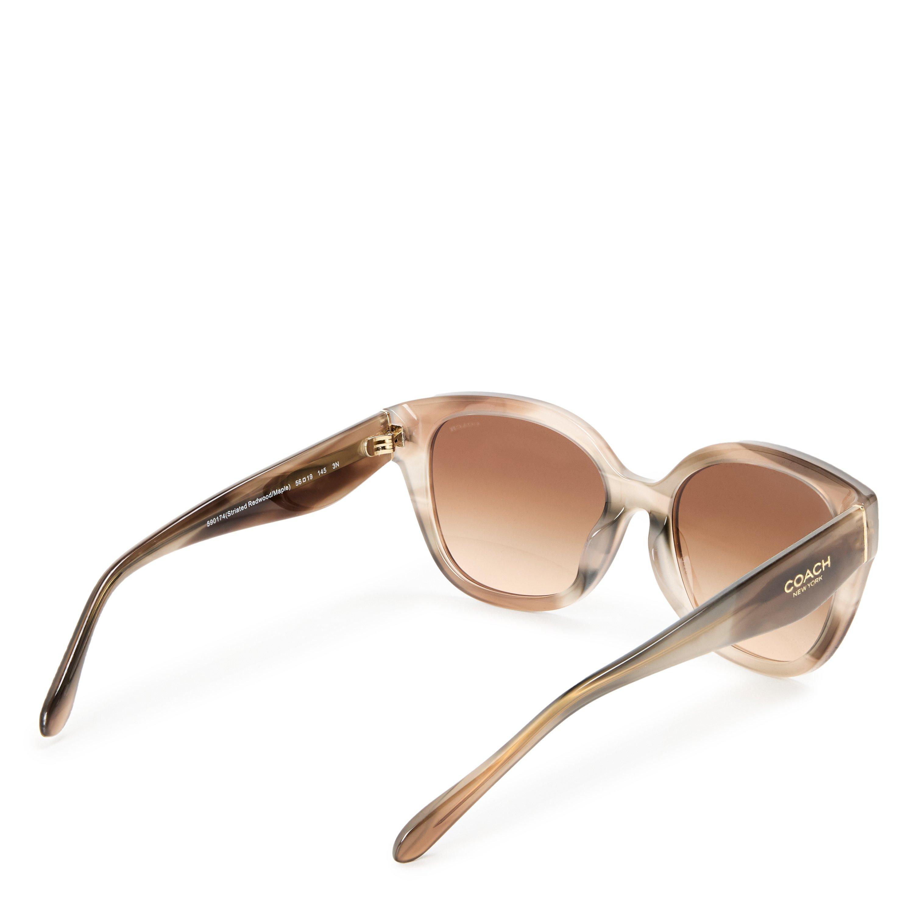 Redwood/Maple - Coach - Women's Round Sunglasses - 2