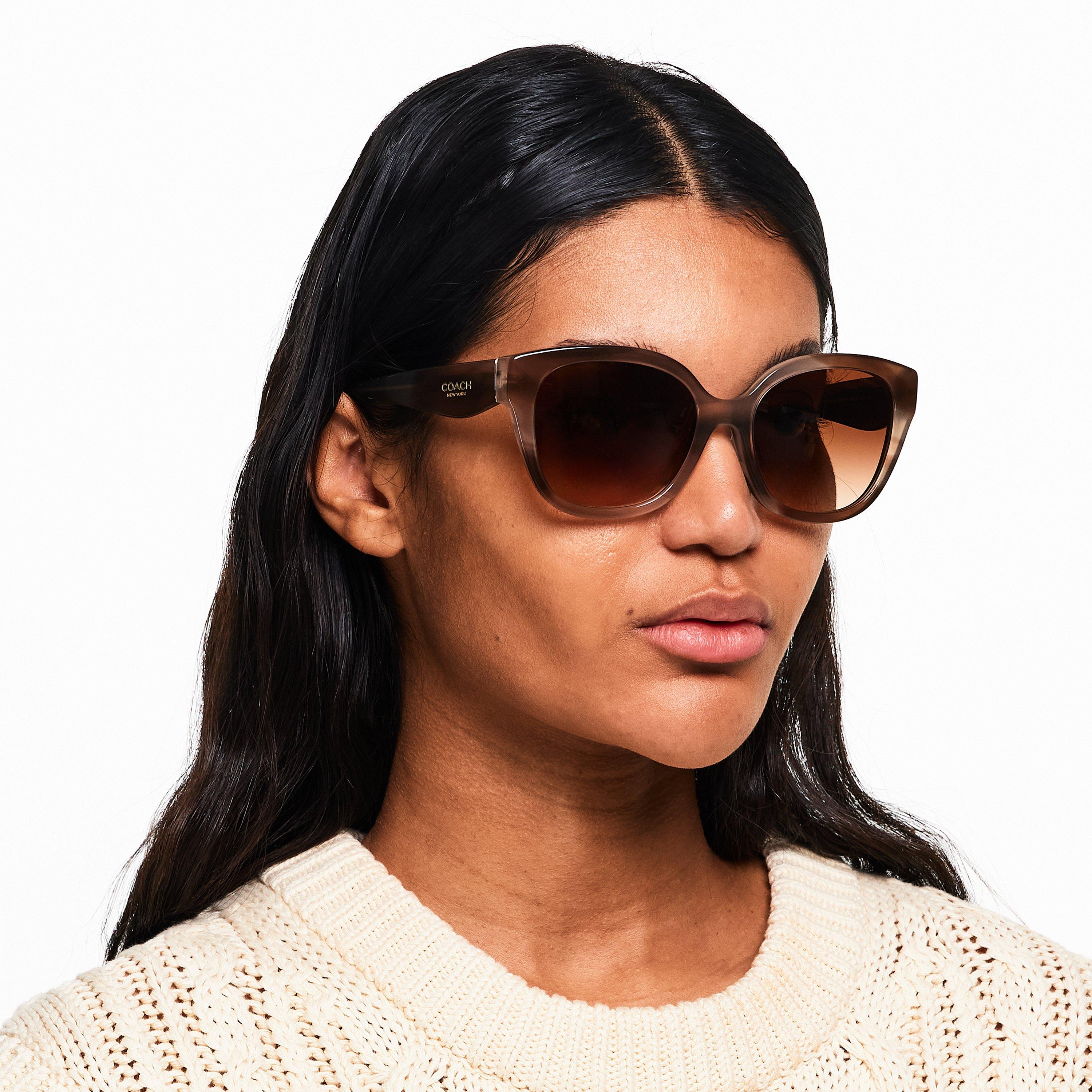 Redwood/Maple - Coach - Women's Round Sunglasses - 3