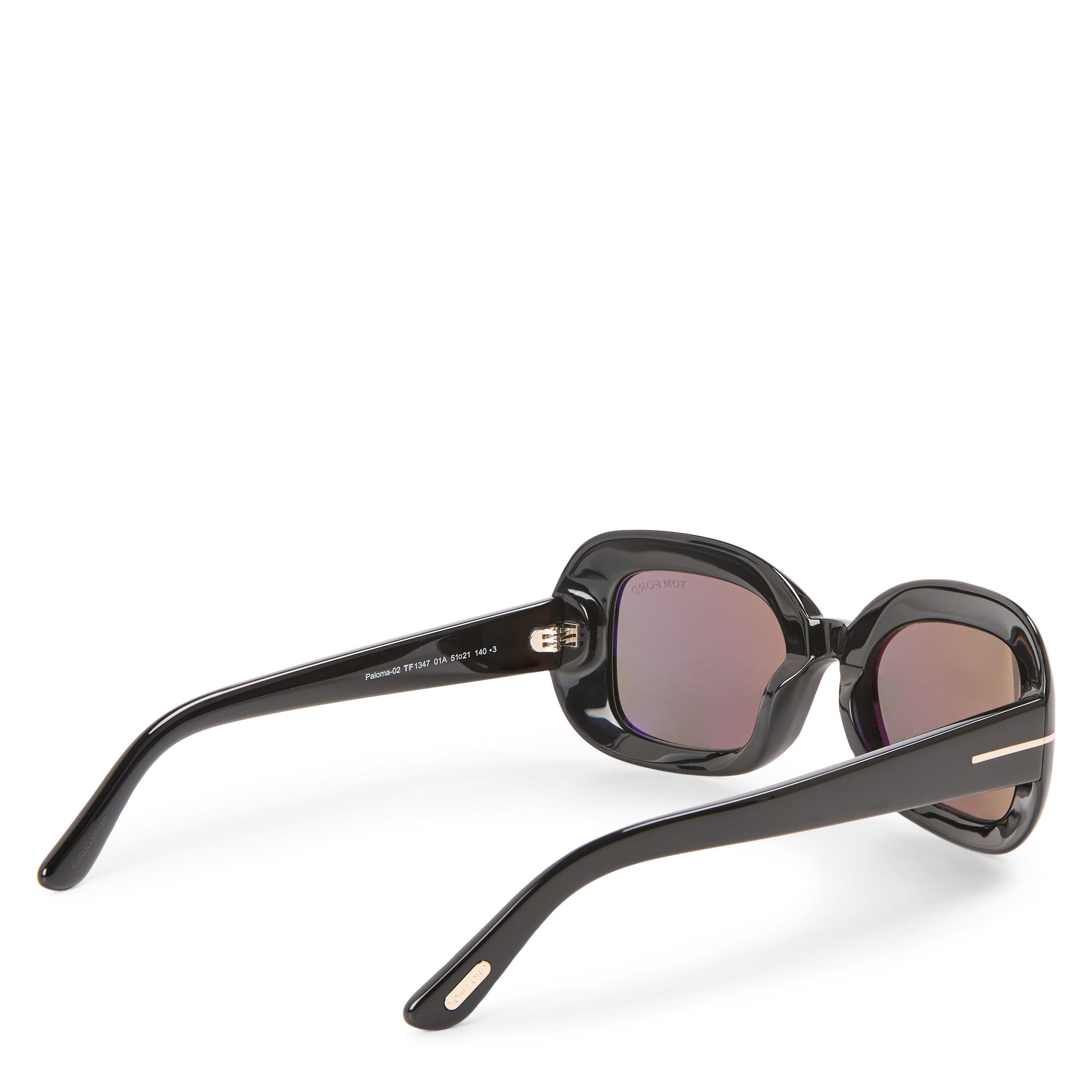 Shiny black - Tom Ford - Women's Rectangle Sunglasses - 2