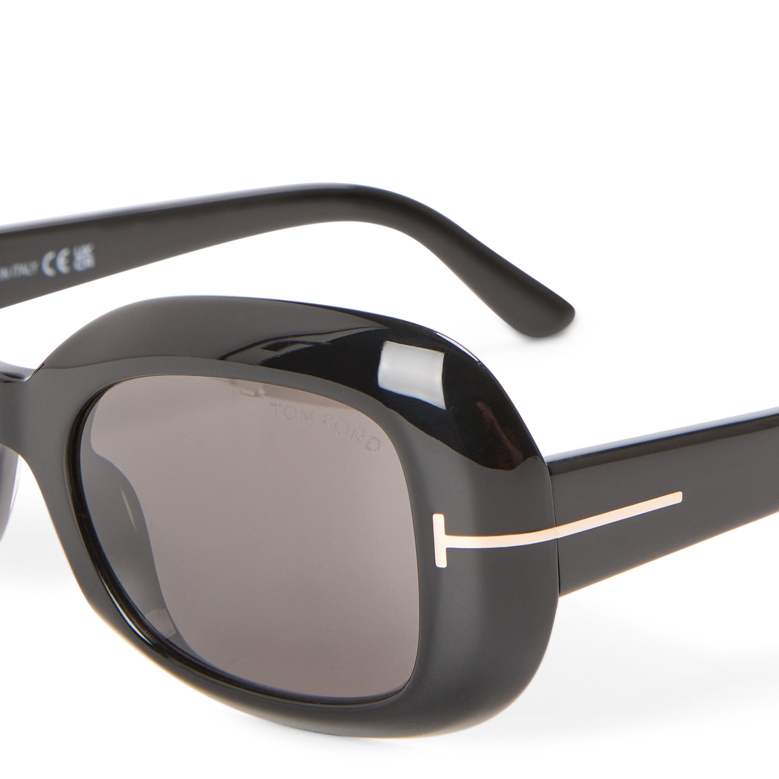 Shiny black - Tom Ford - Women's Rectangle Sunglasses - 3