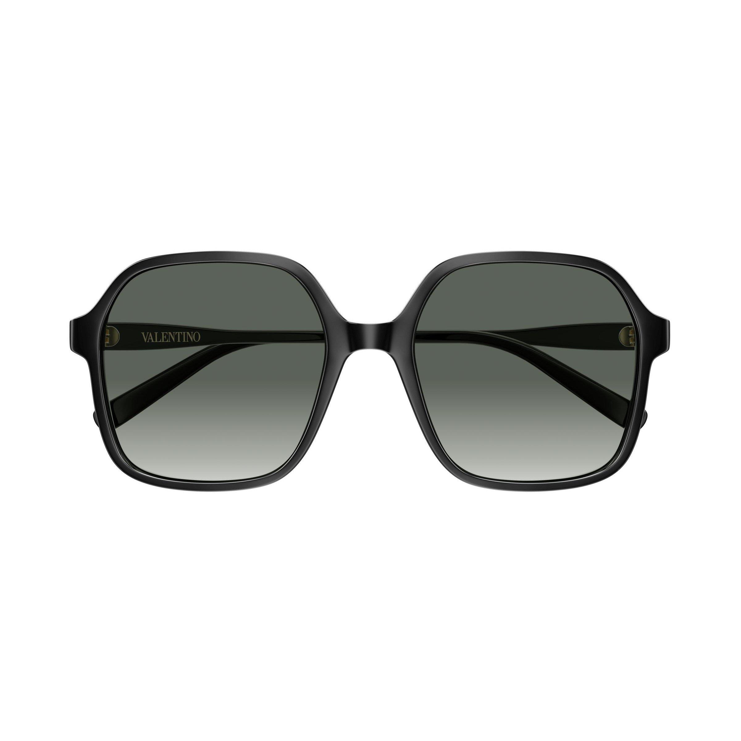 Black/Grey - Valentino - Women's VG0018S Oversized Sunglasses - 2