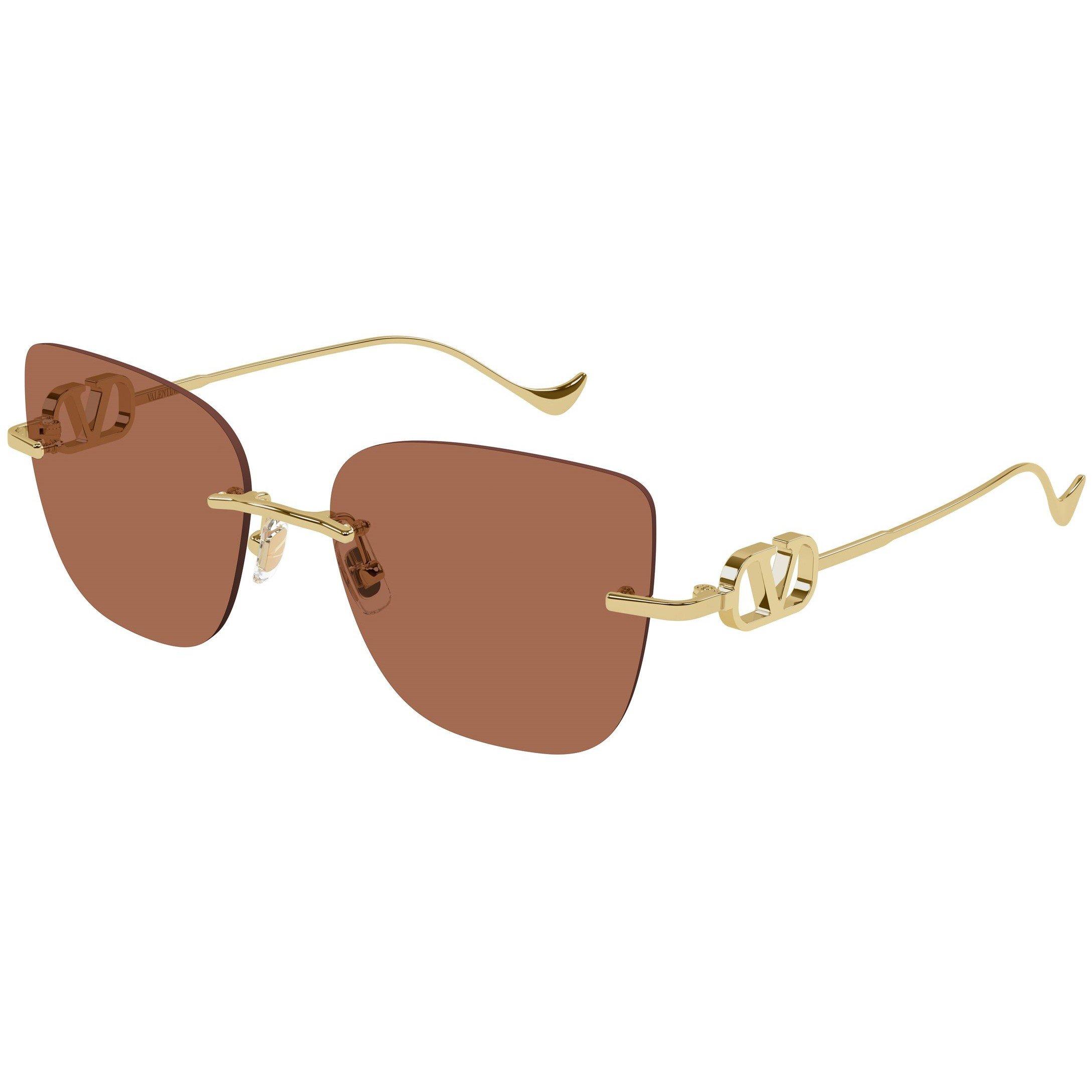 Valentino Women's VG0033S Cat Eye Sunglasses - Gold/Brown
