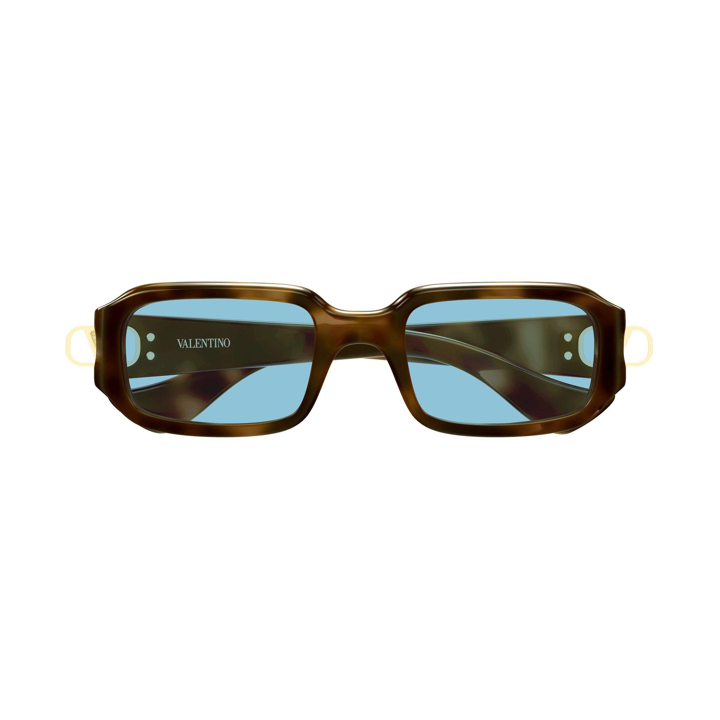 Havana/Blue - Valentino - Valentino Womens VG0016S Rectangle Sunglasses - 2