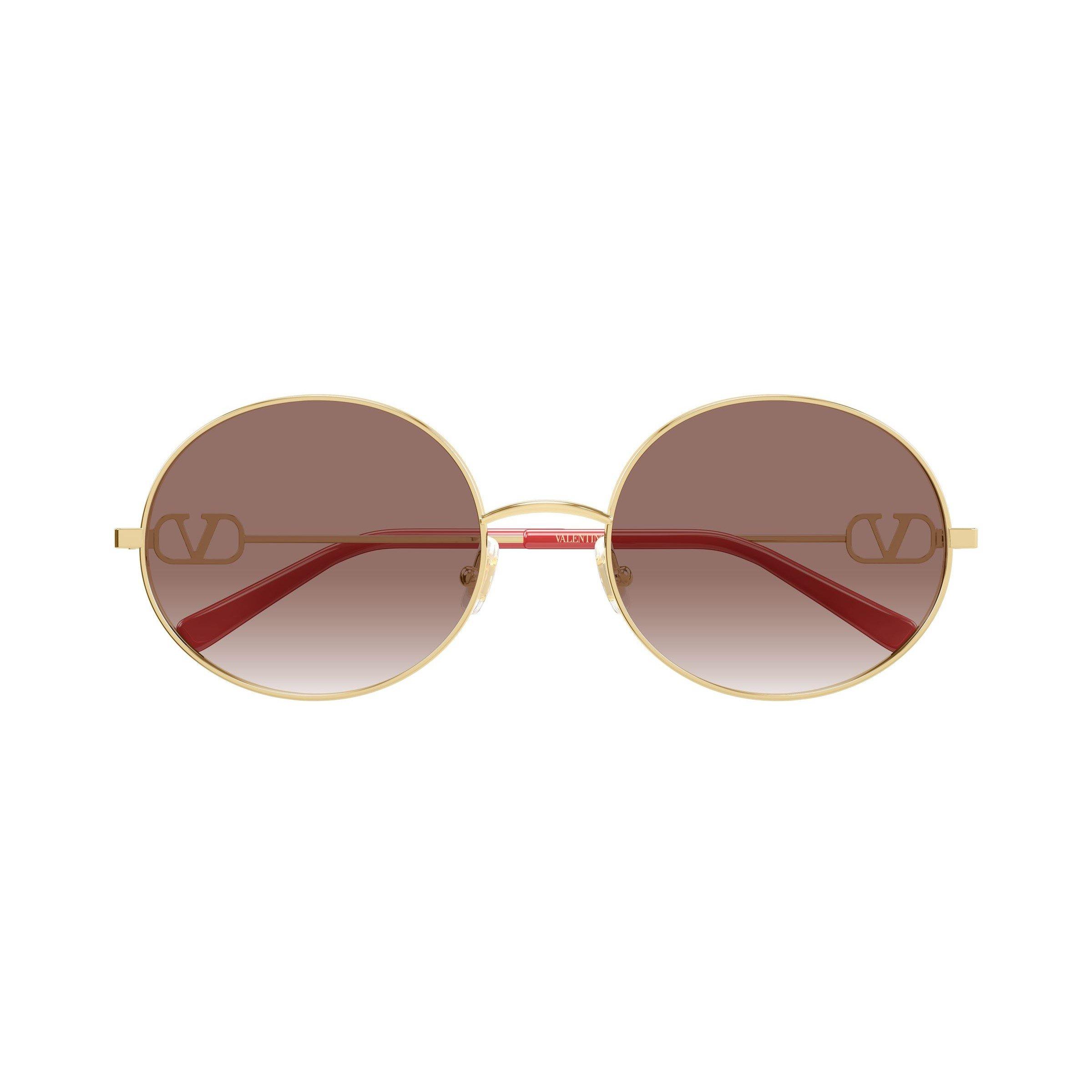 Gold/Red - Valentino - Valentino VG0027S Womens Oversized Sunglasses - 2