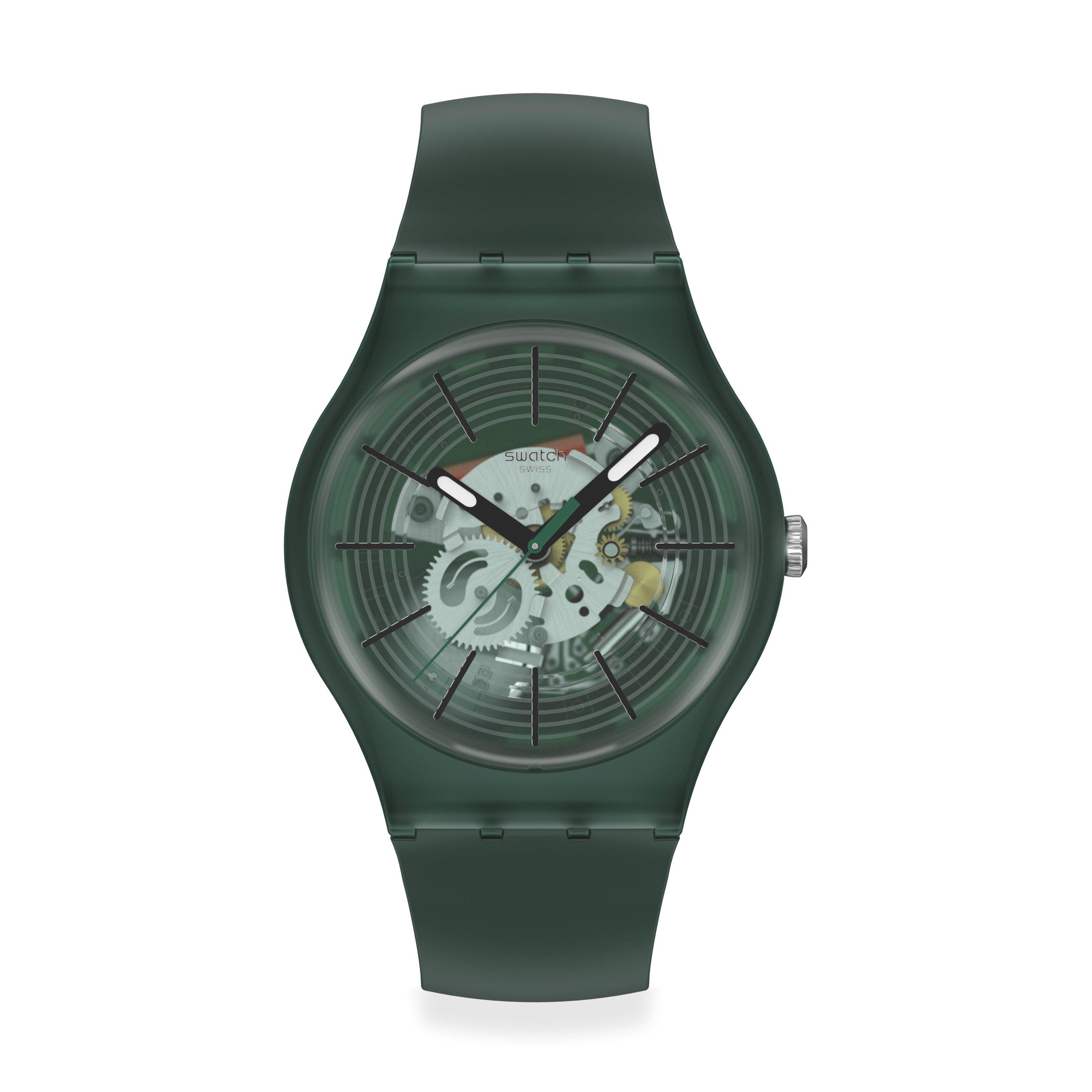 Swatch  Essentials Analogue Quartz Watch - Forest - 41MM