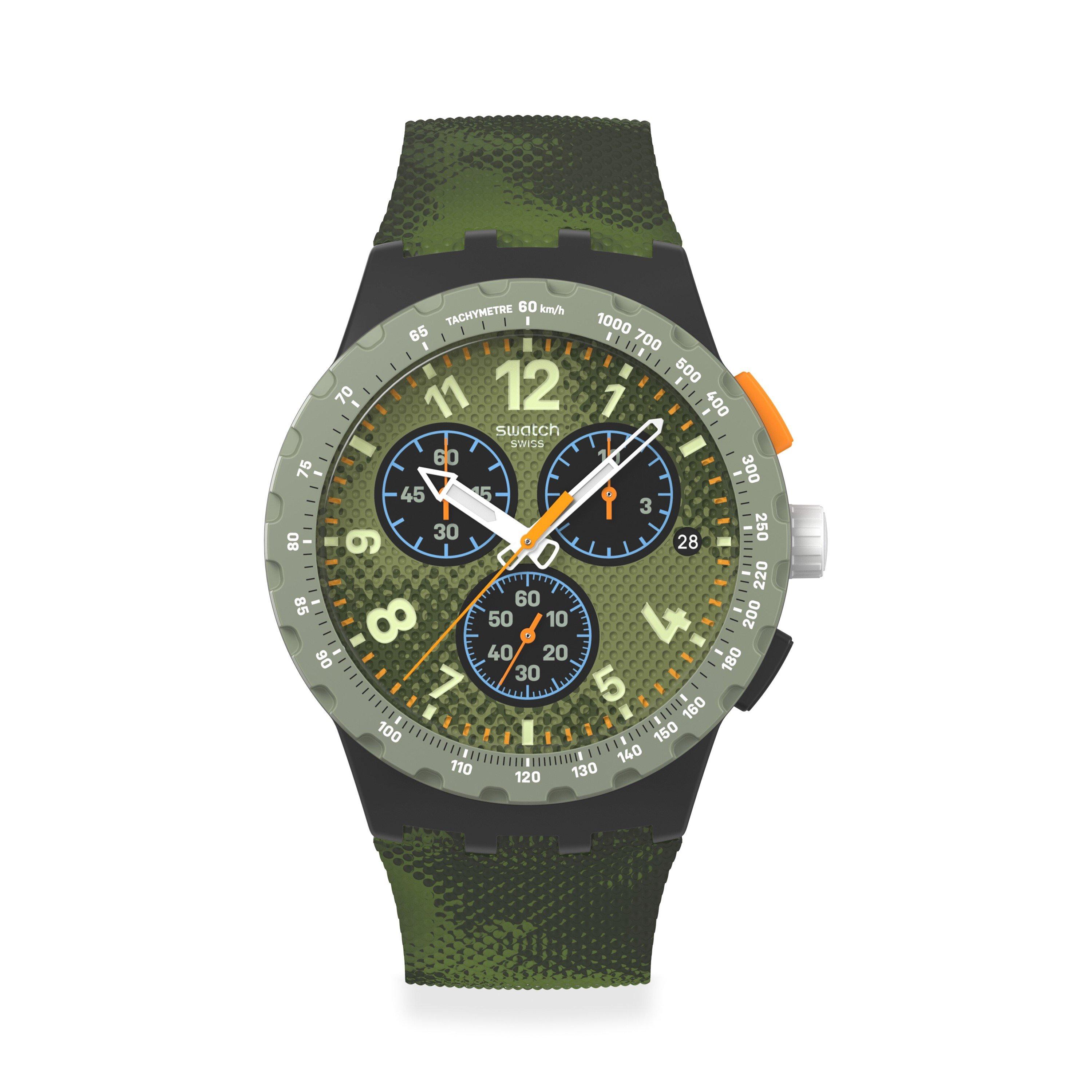 Swatch  Essentials Analogue Quartz Watch - Midday Camo - 42MM