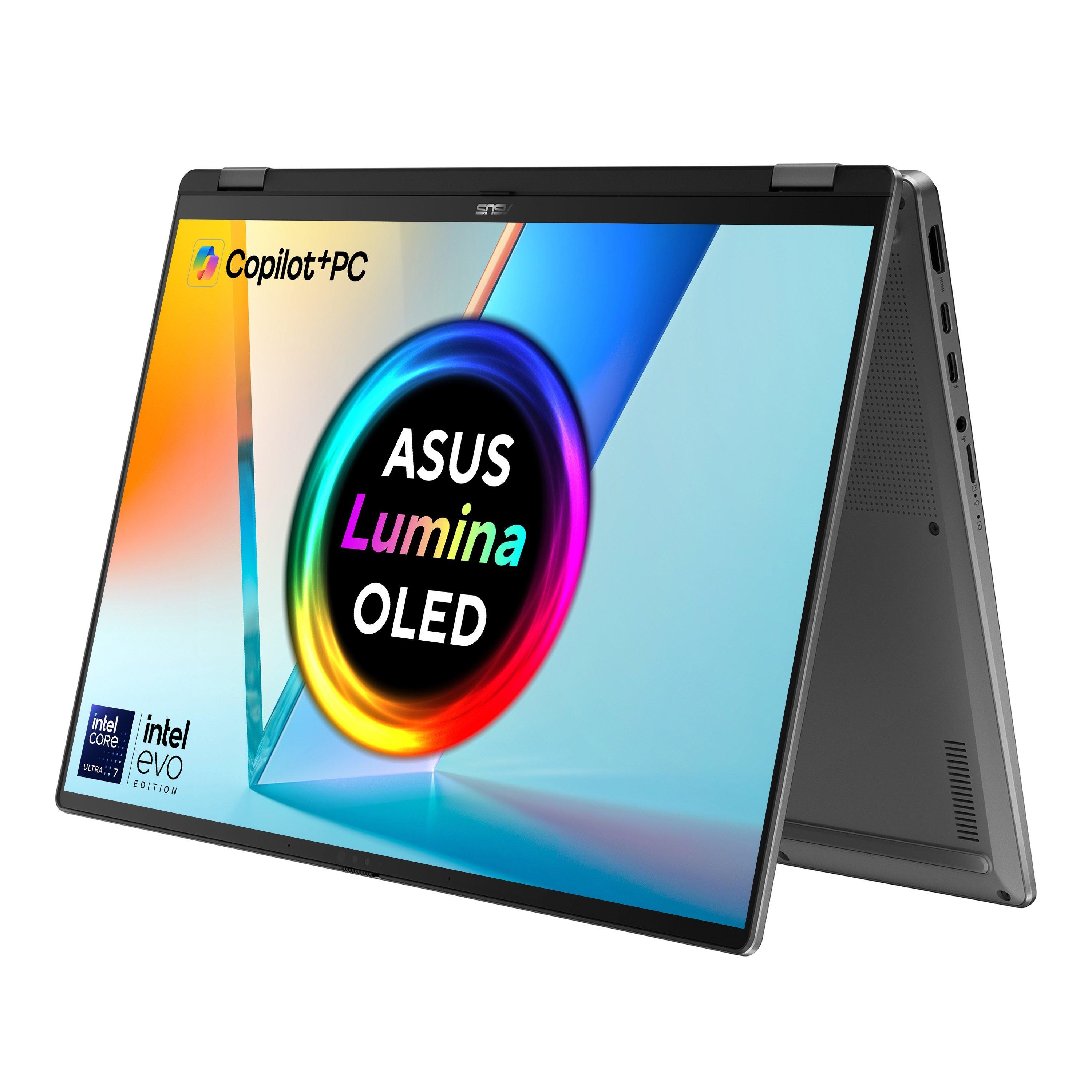 Grau - ASUS - ASUS Vivobook 14 Flip TP3407SA 2 in 1 Laptop - Intel Core Ultra 7 256V 16GB 1TB - 2