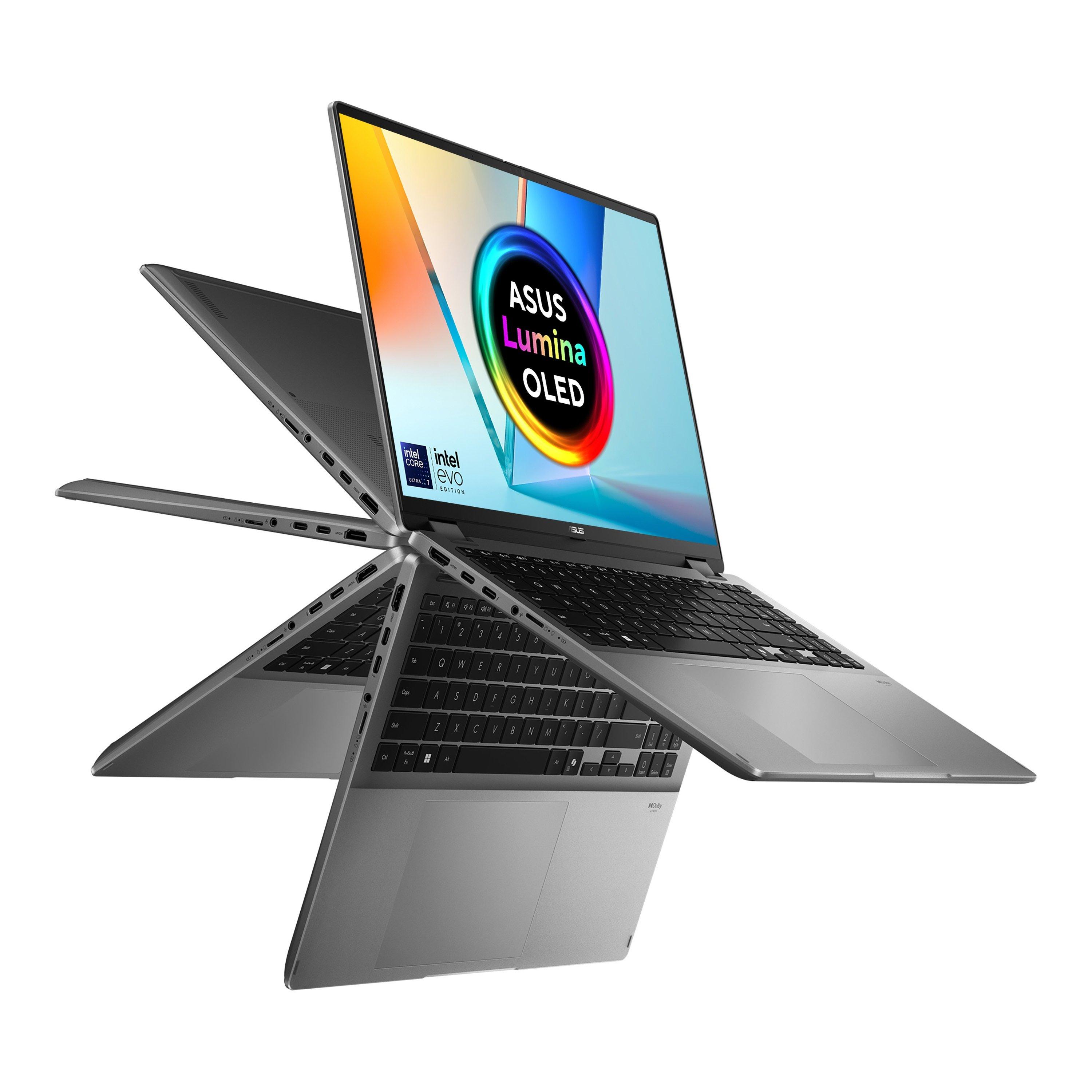 Grau - ASUS - ASUS Vivobook 14 Flip TP3407SA 2 in 1 Laptop - Intel Core Ultra 7 256V 16GB 1TB - 3