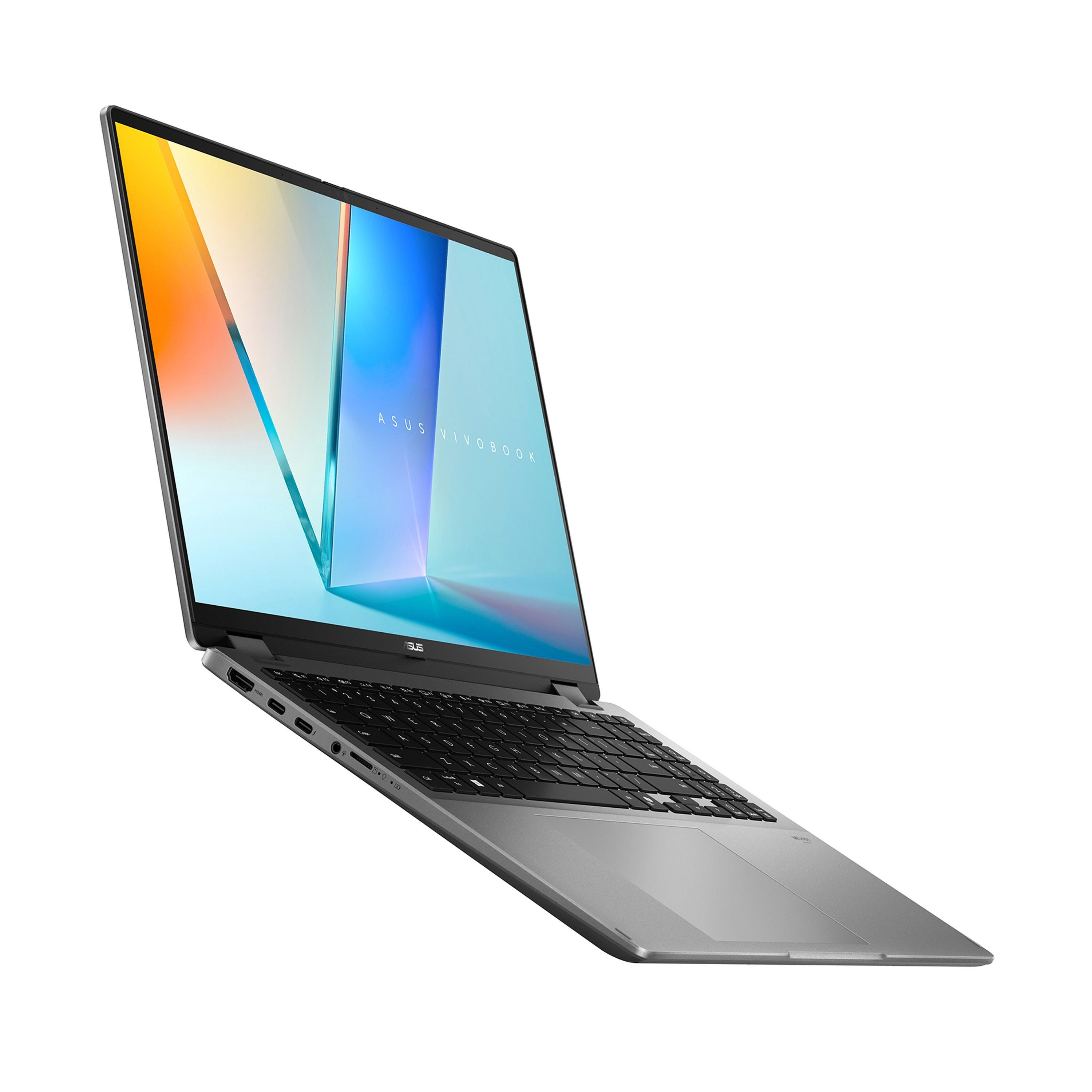 Grau - ASUS - ASUS Vivobook 14 Flip TP3407SA 2 in 1 Laptop - Intel Core Ultra 7 256V 16GB 1TB - 8
