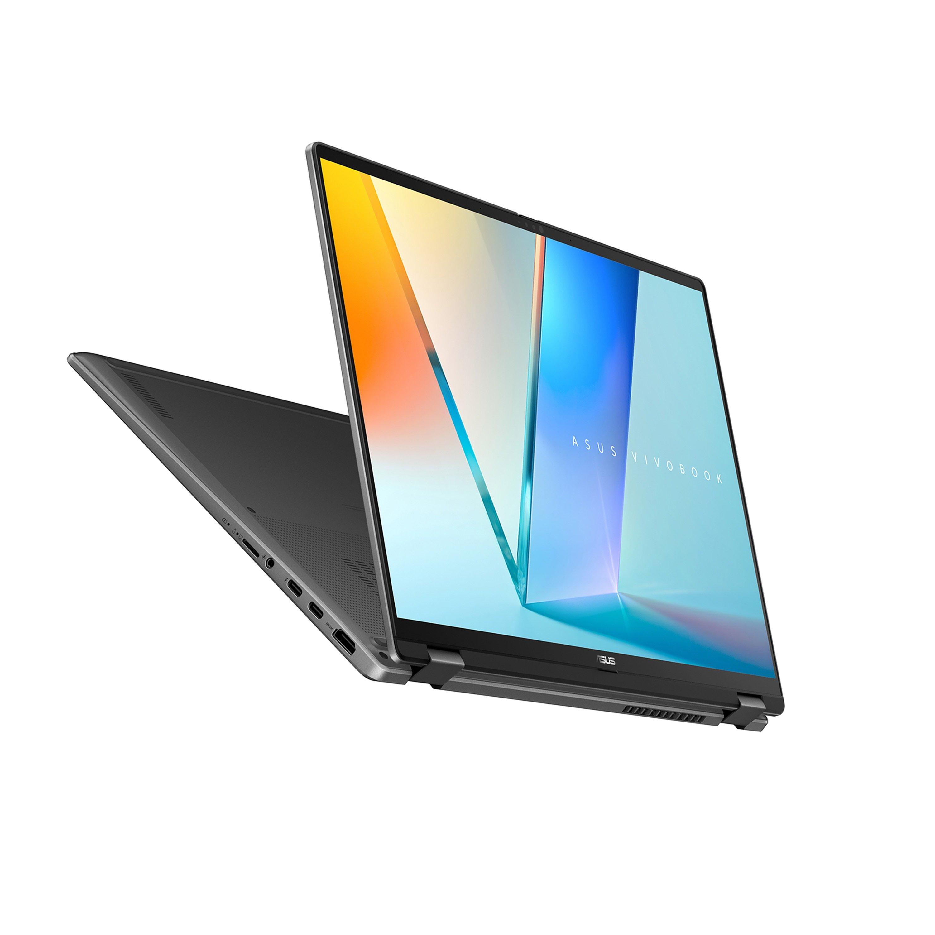 Grau - ASUS - ASUS Vivobook 14 Flip TP3407SA 2 in 1 Laptop - Intel Core Ultra 7 256V 16GB 1TB - 9