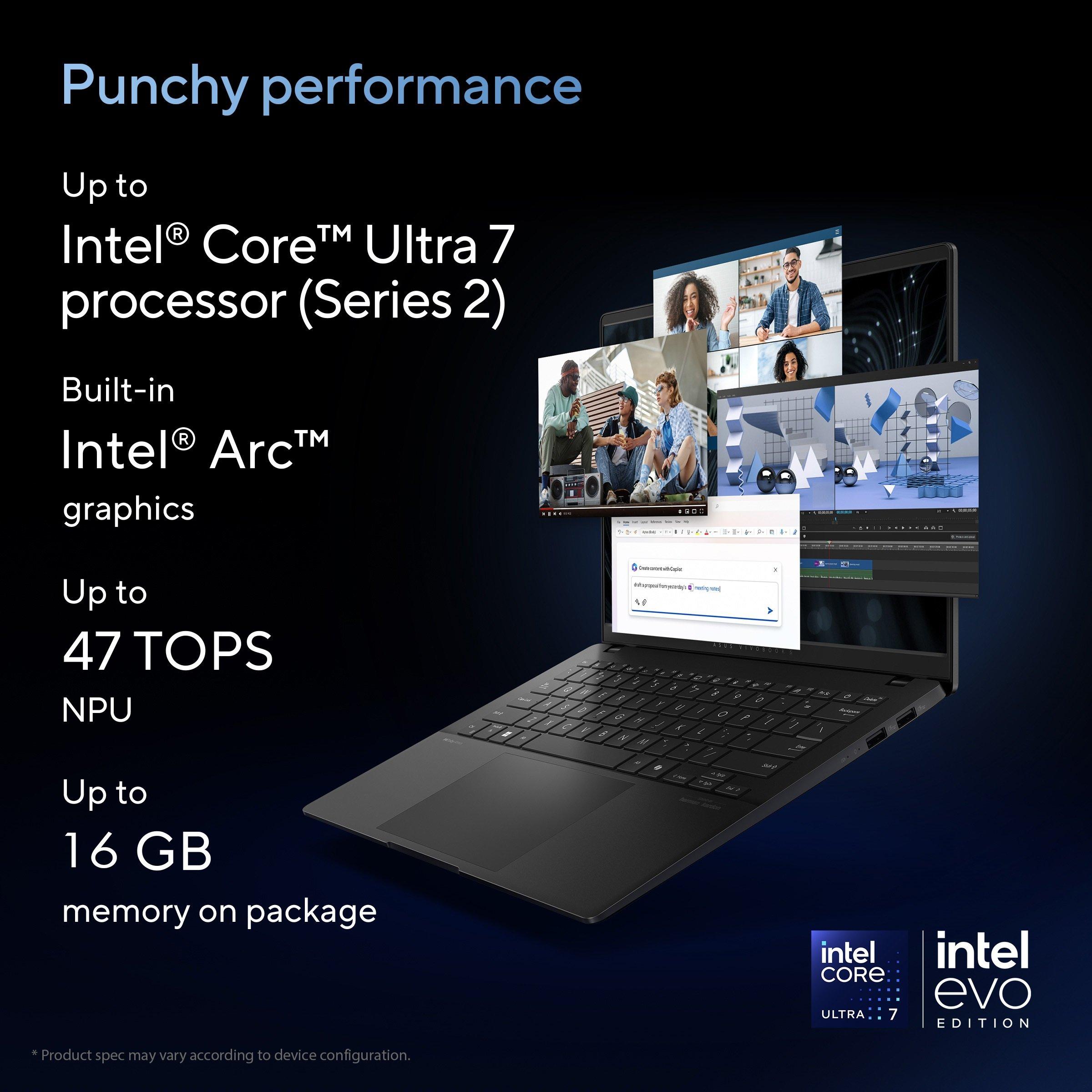 Hellblau - ASUS - ASUS Vivobook S 14 OLED S5406SA 14Inch Laptop - Intel Core Ultra 7 256V 16GB 1TB - 7