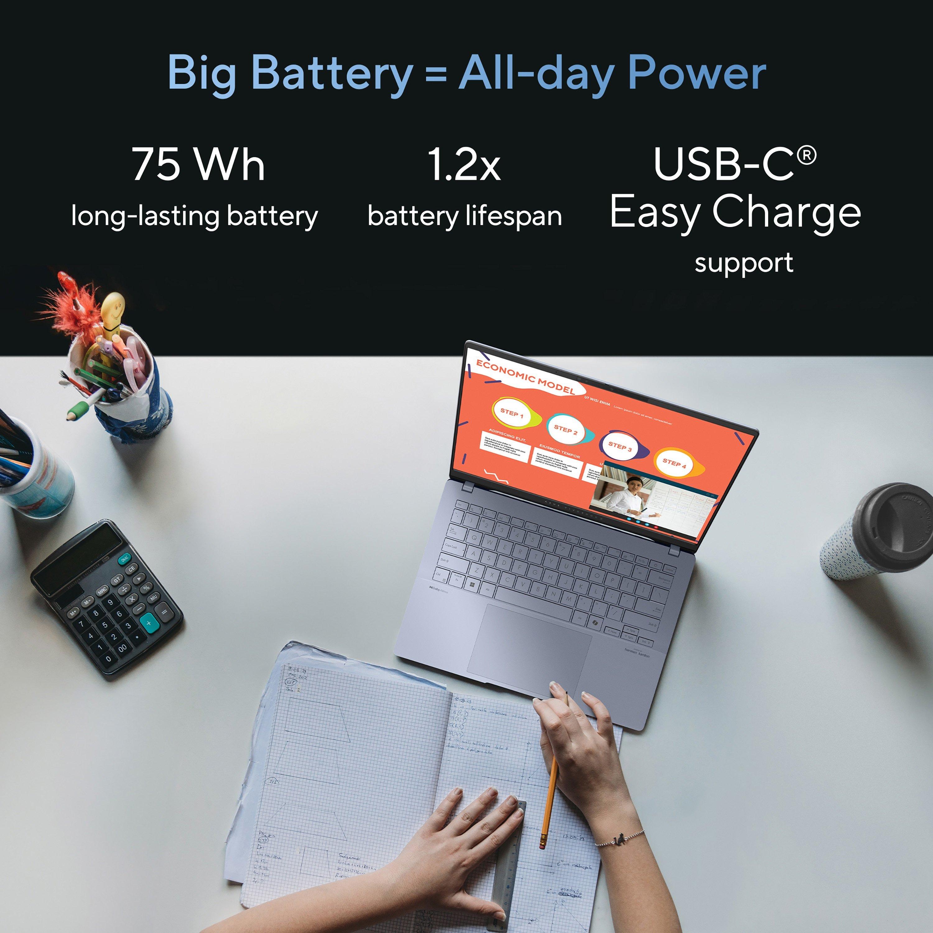 Hellblau - ASUS - ASUS Vivobook S 14 OLED S5406SA 14Inch Laptop - Intel Core Ultra 7 256V 16GB 1TB - 9