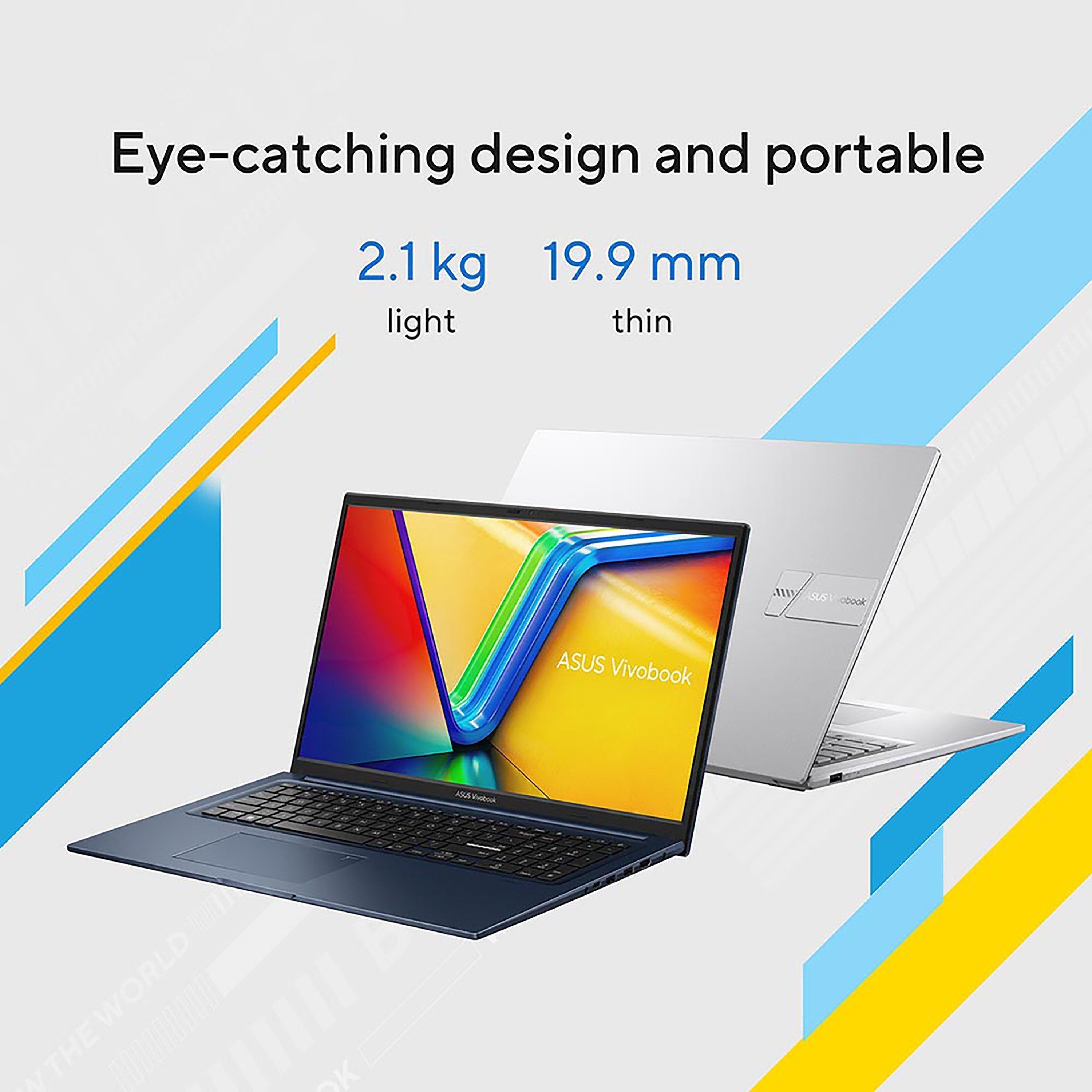 Silber - ASUS - ASUS Vivobook 17 X1704VA 17Inch Laptop - Intel Core 5 120U 8GB 512GB - 7