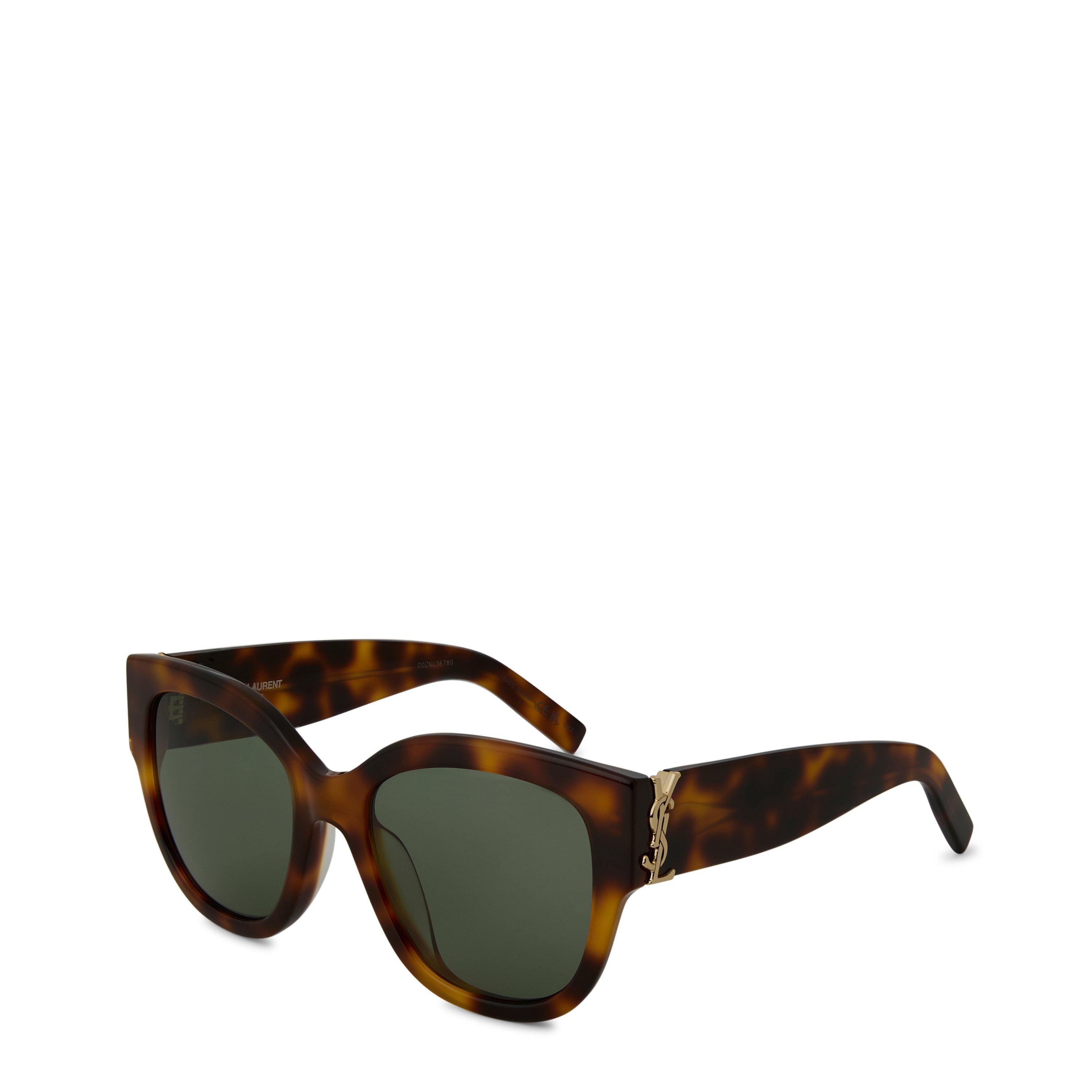 Saint Laurent Saint Laurent SL M95 Womens Oversized Cat-Eye Sunglasses - Havana Green003