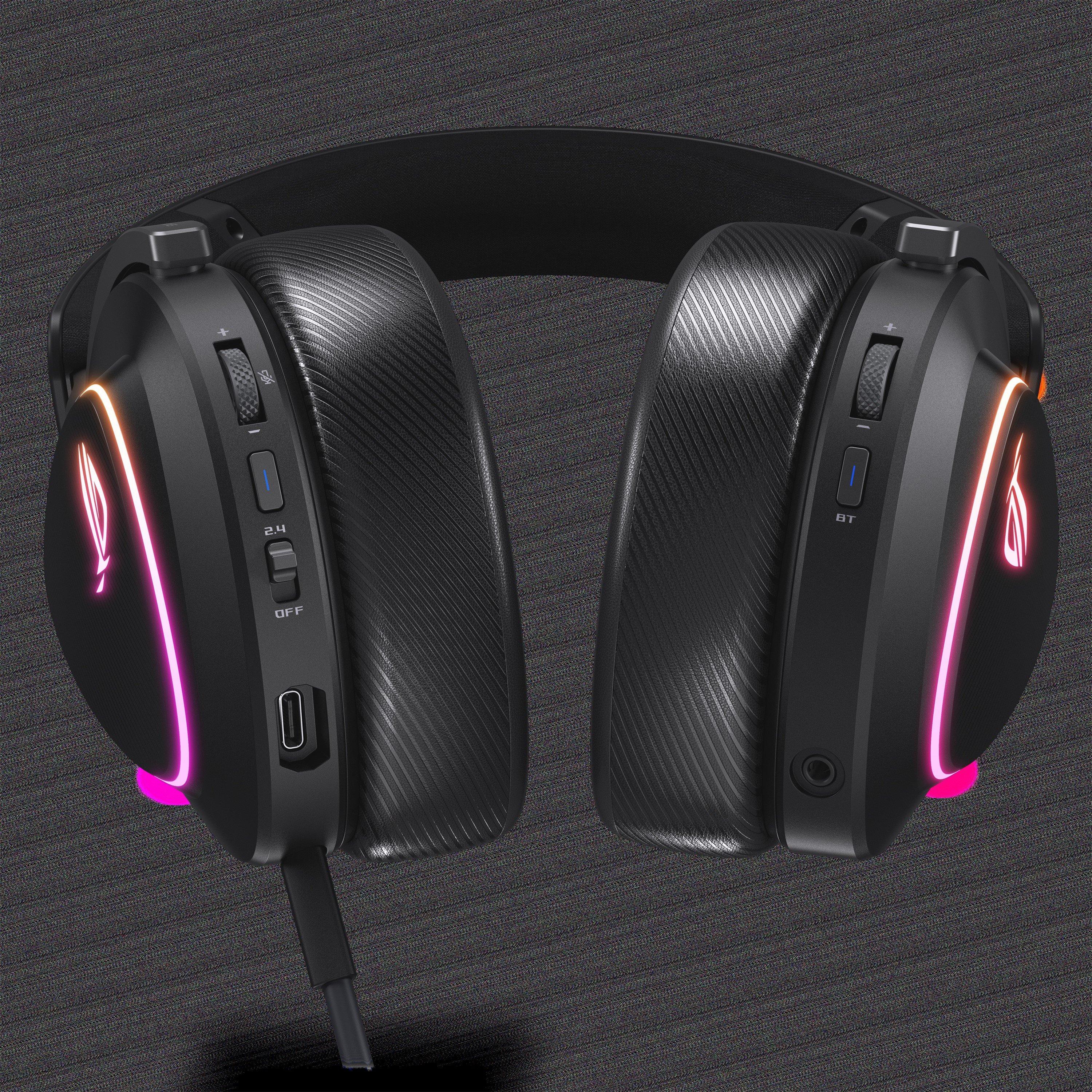 Zwart - ASUS - ASUS ROG Delta II Wireless Headset - 3