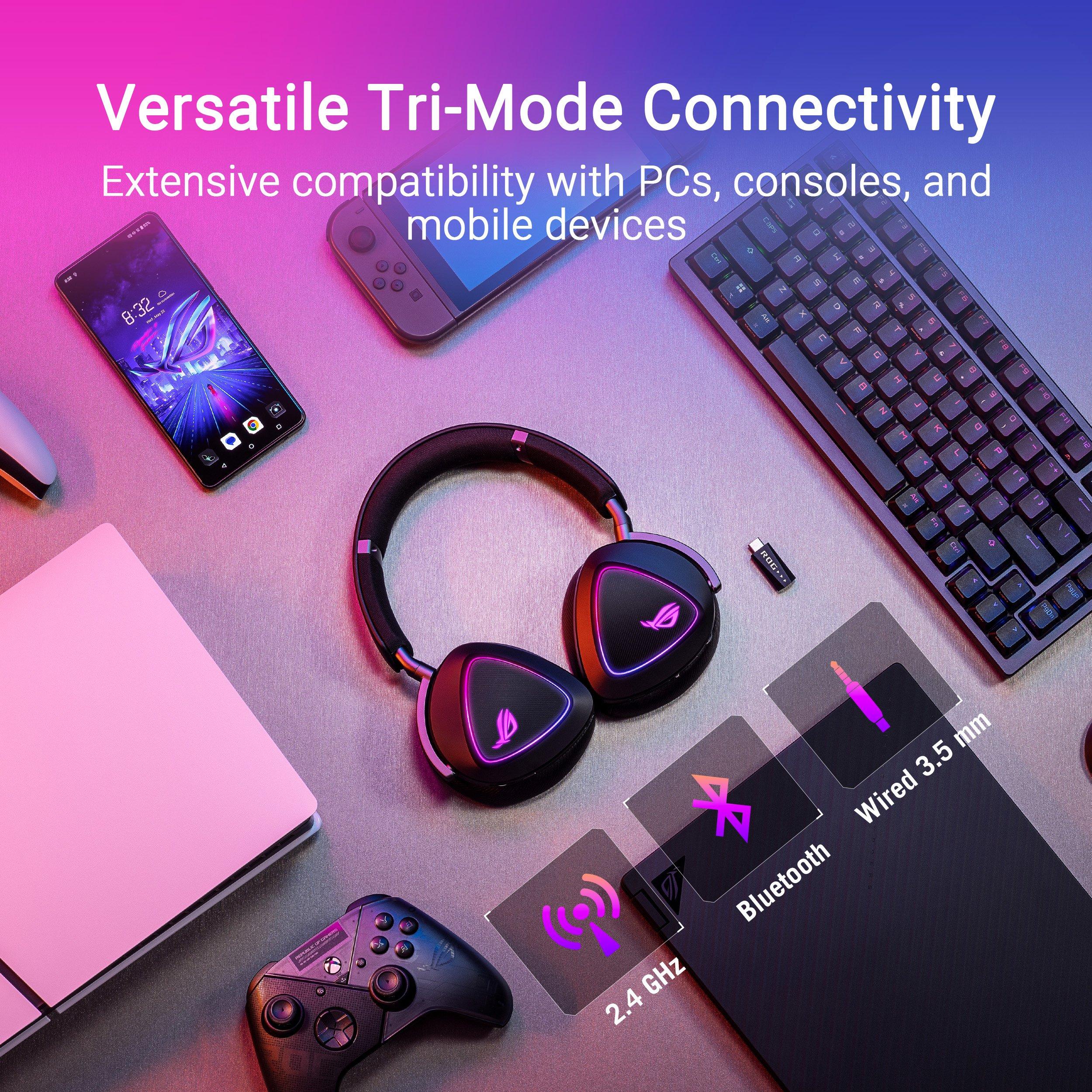 Black - ASUS - ASUS ROG Delta II Wireless Headset - 9