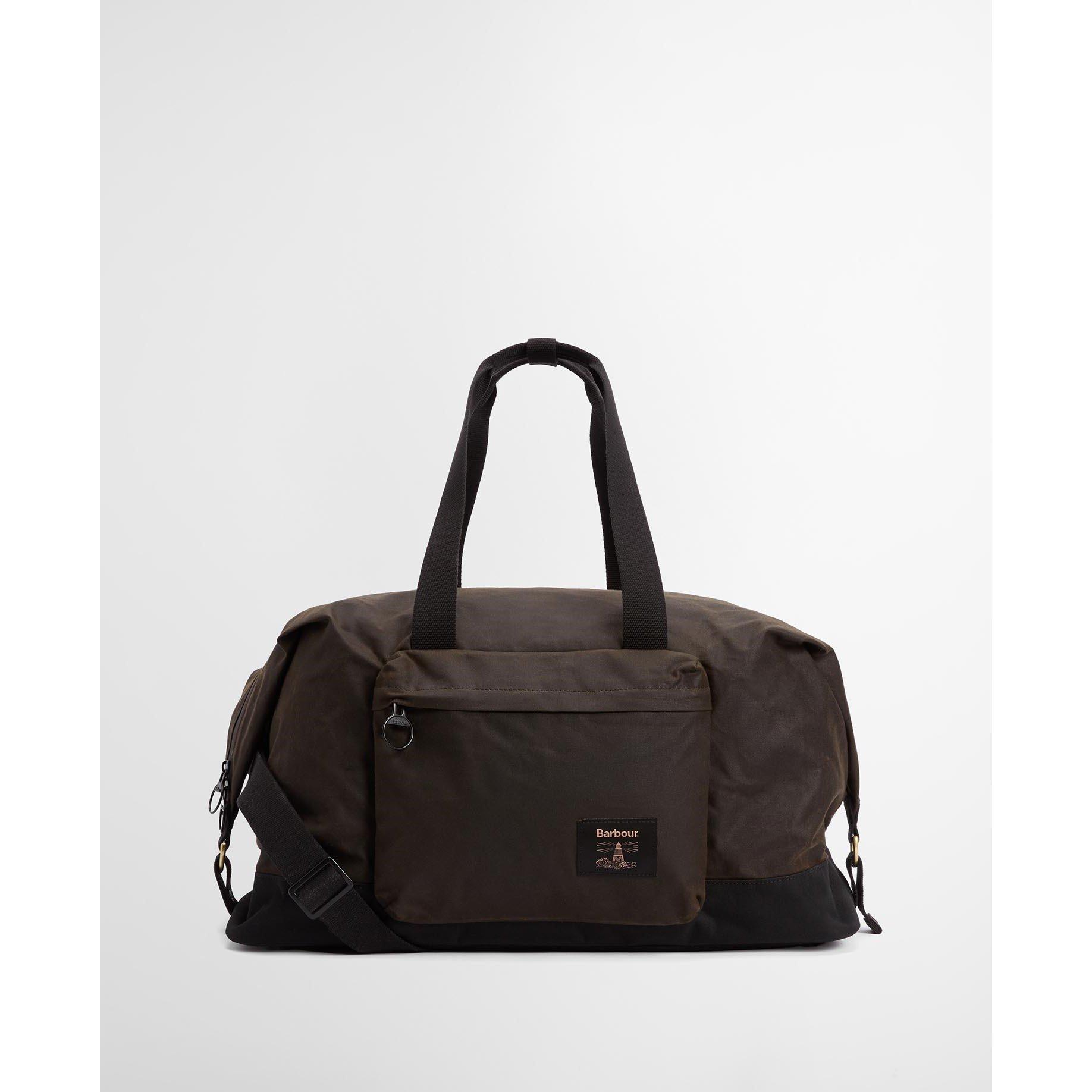 Barbour  Field Waxed Holdall - Olive/Beacon