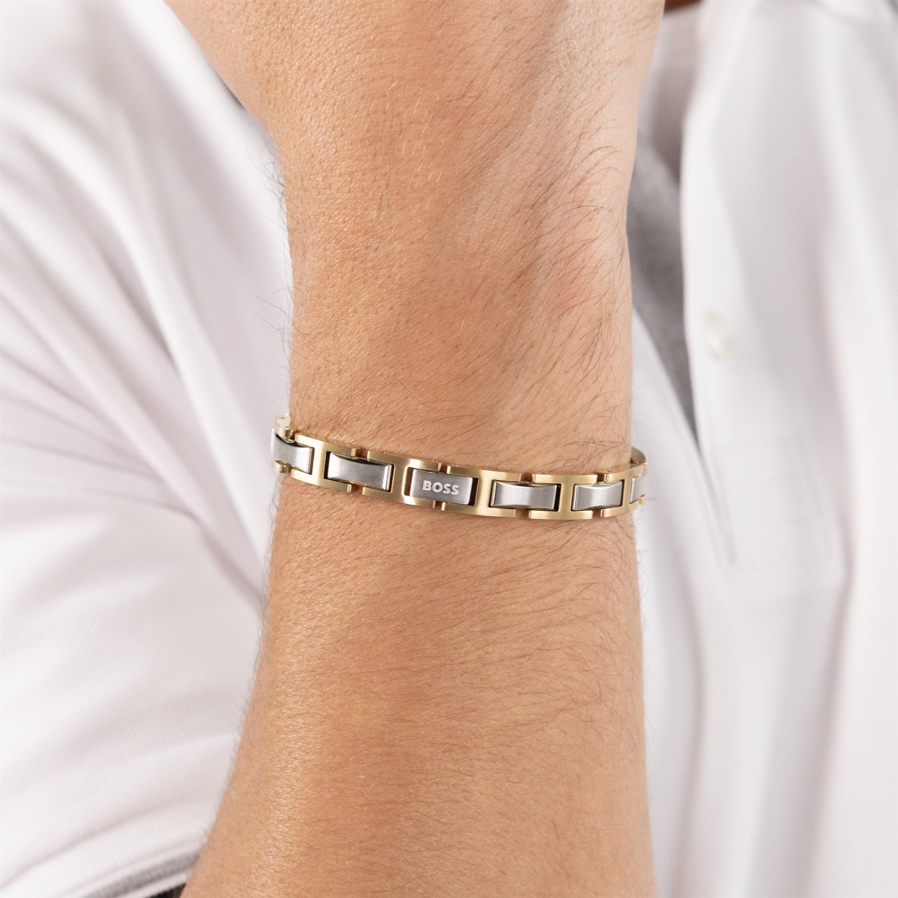Gold/Silver - Boss - Gents BOSS Nolan Bracelet - 3