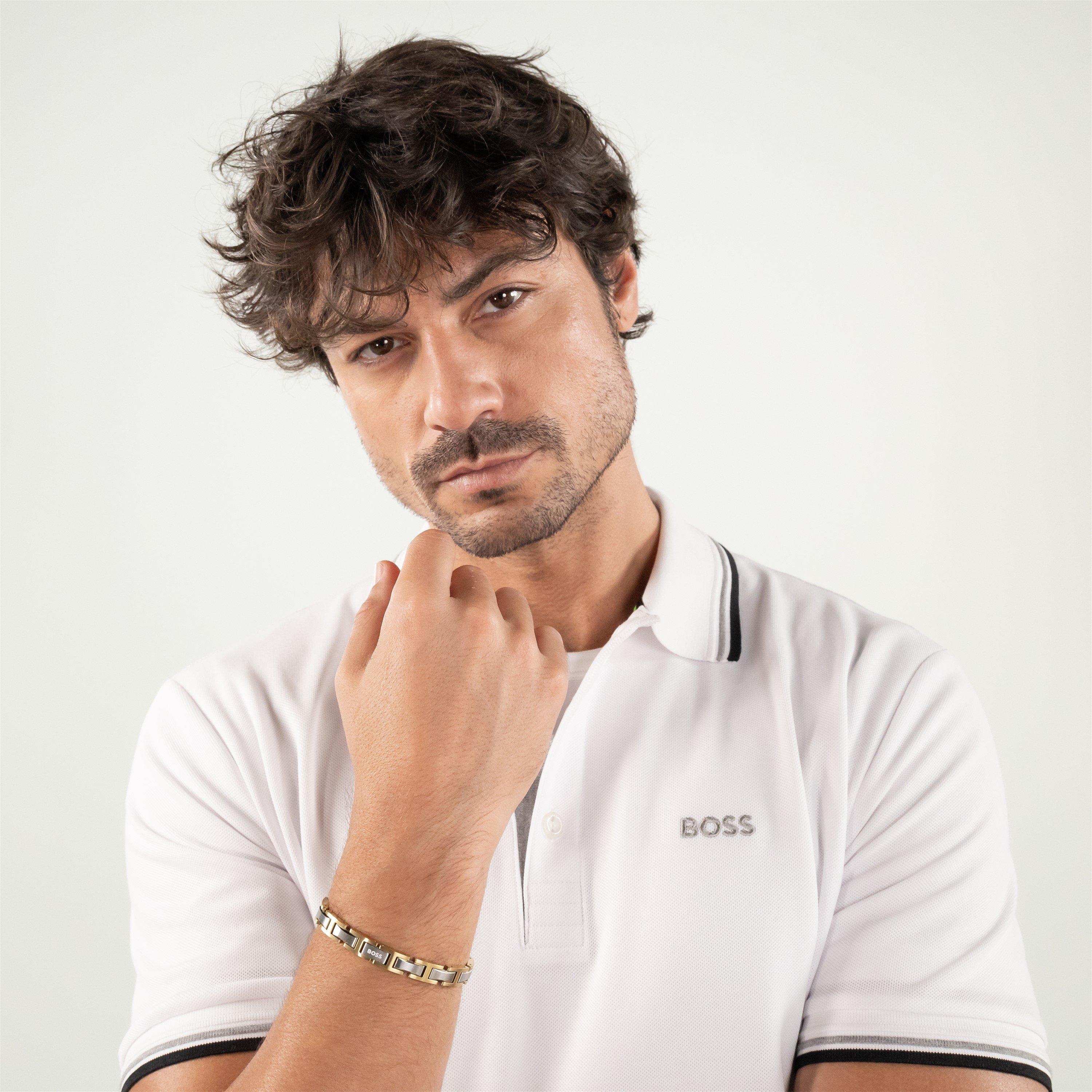 Gold/Silver - Boss - Gents BOSS Nolan Bracelet - 4