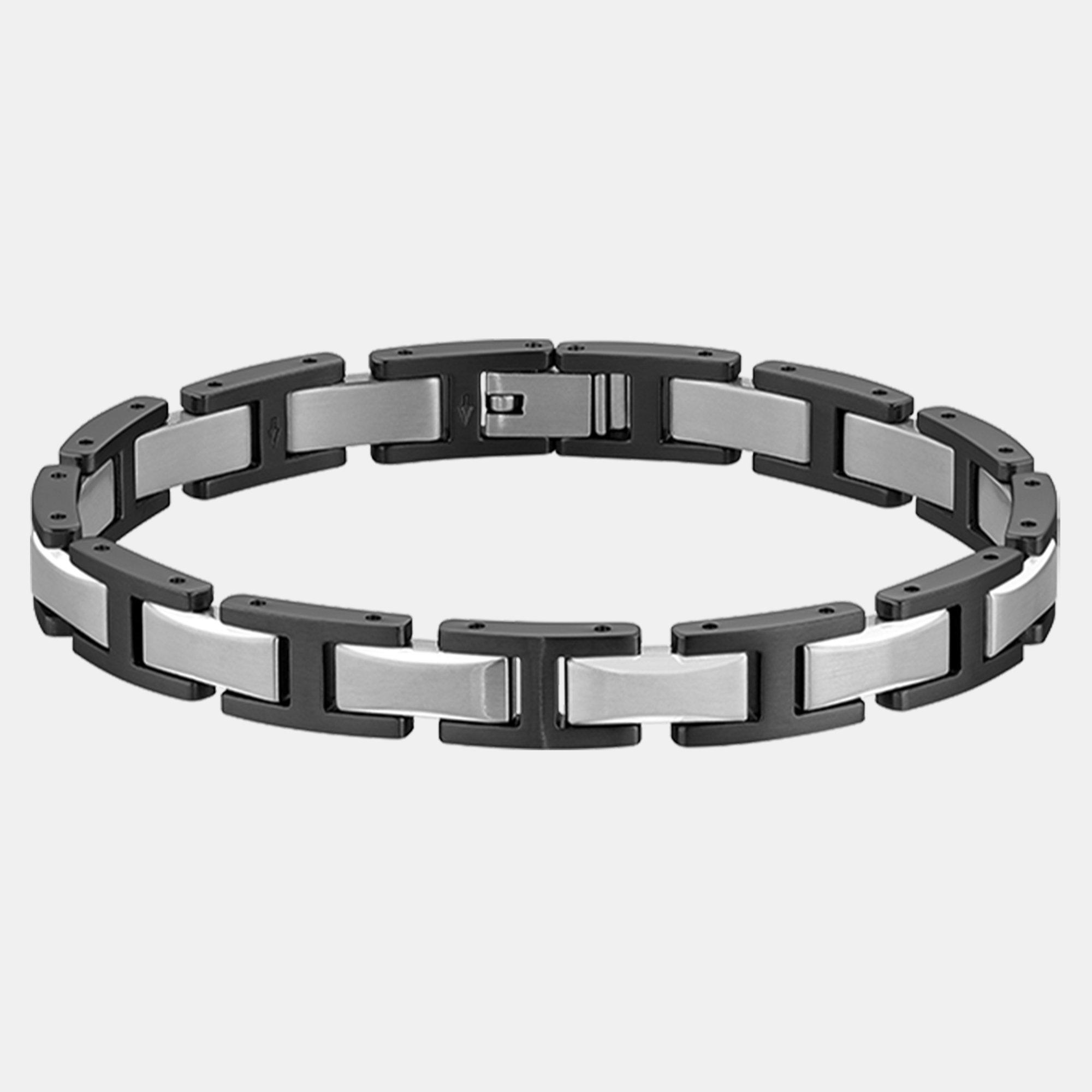Silver/Black - Boss - Gents BOSS Nolan Bracelet - 3