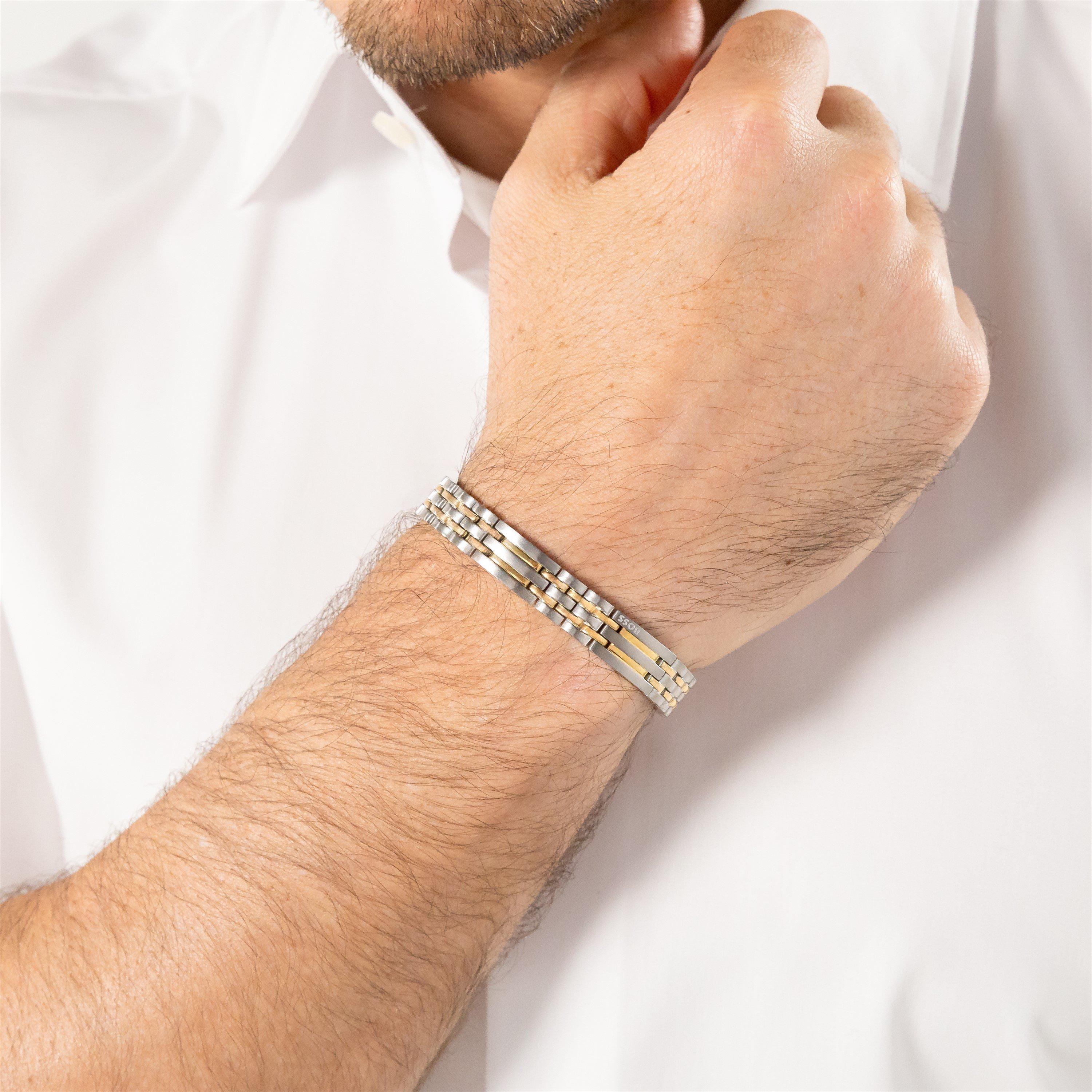 Gold/Silver - Boss - Gents BOSS Wesley Bracelet - 4