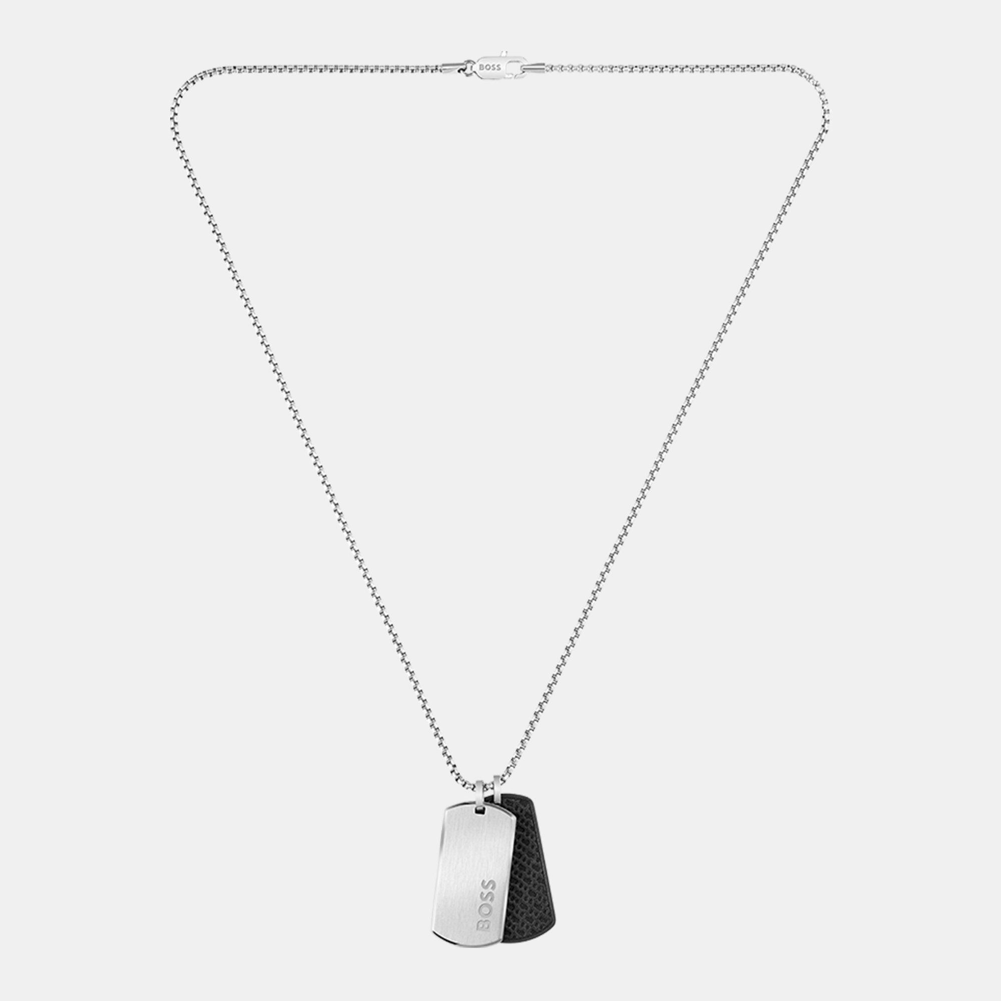 Silver - Boss - Gents BOSS Devon Necklace - 1