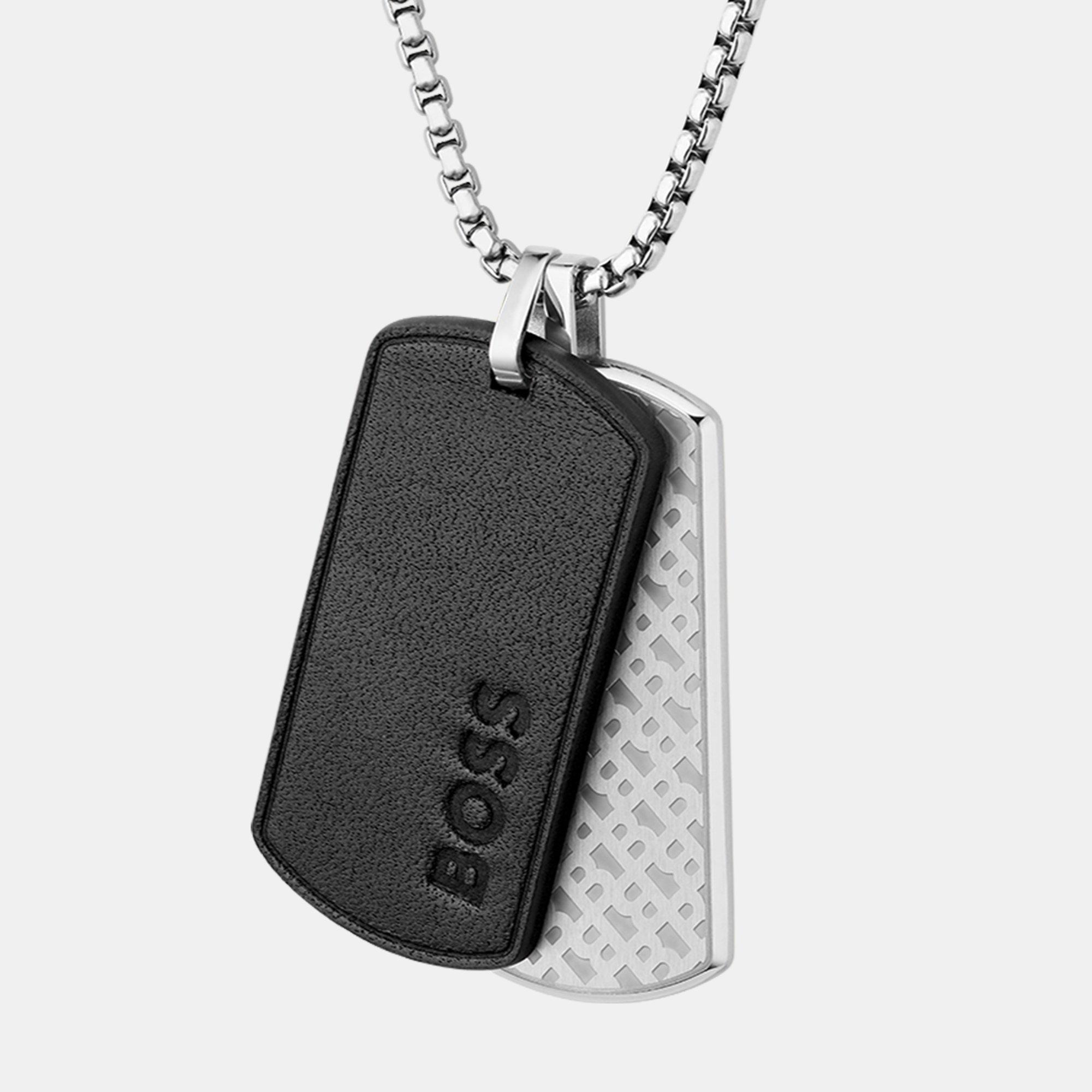 Silver - Boss - Gents BOSS Devon Necklace - 6