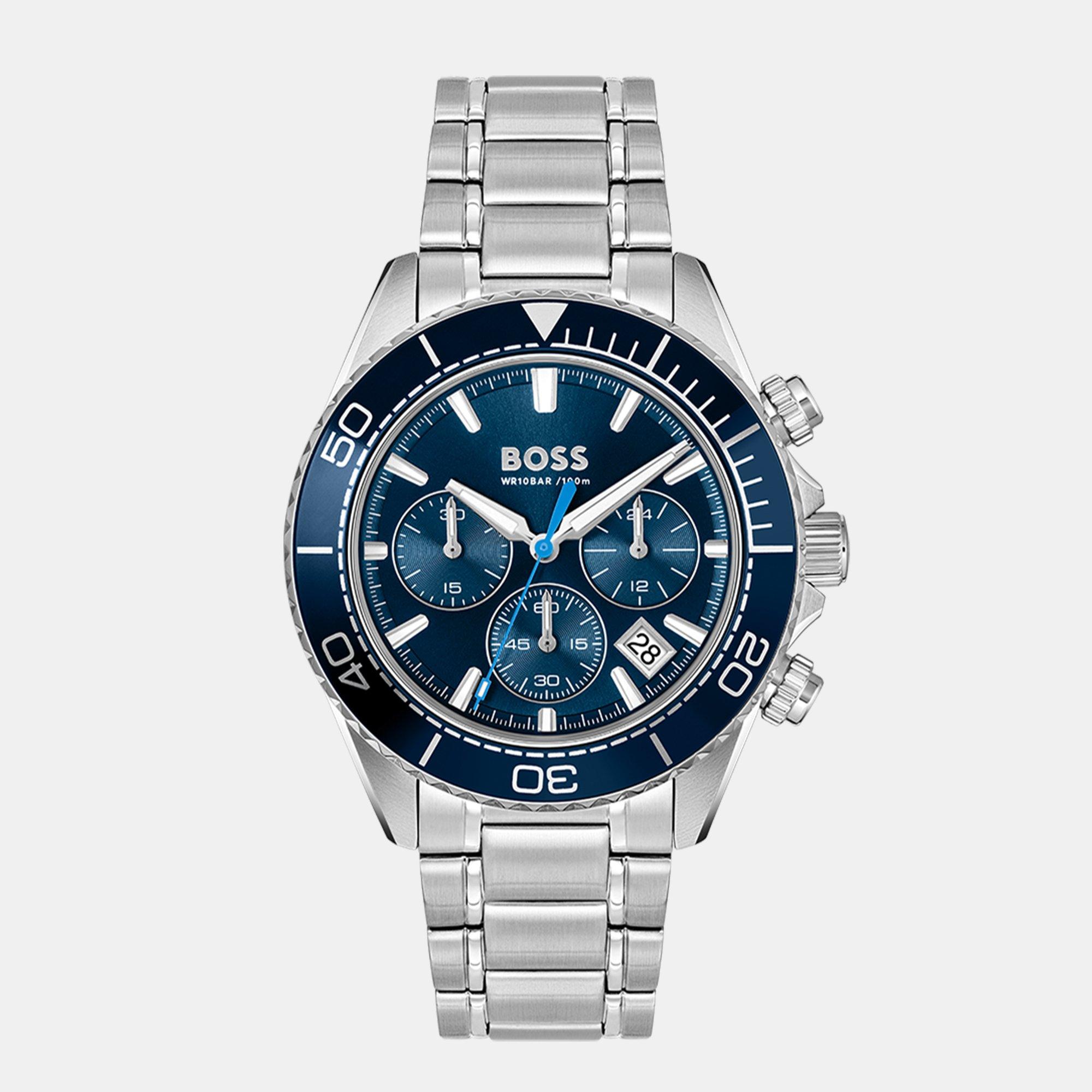 Blue/Silver - Boss - Gents BOSS Sealiner Chrono Stainless Steel Watch - 1