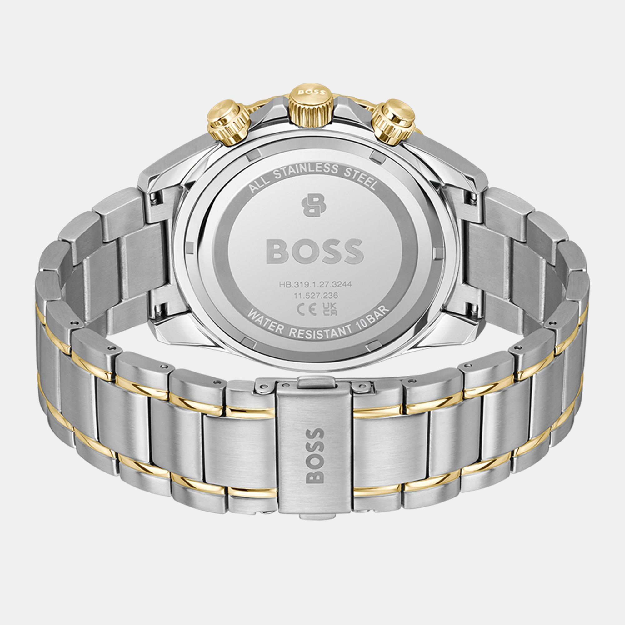 Green/Silver - Boss - Gents BOSS Sealiner Chrono Stainless Steel Watch - 2