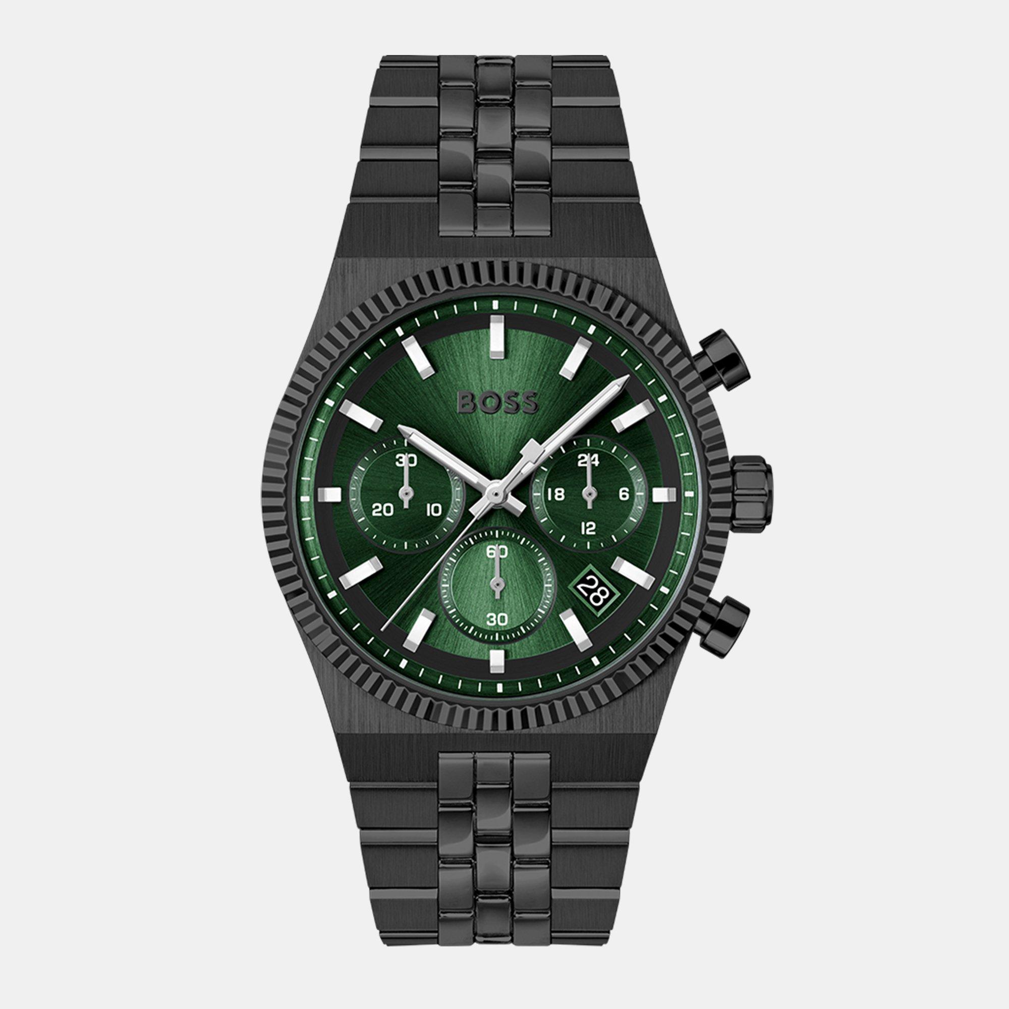 Green/Black - Boss - Gents BOSS Candor Prime Chrono Watch - 1