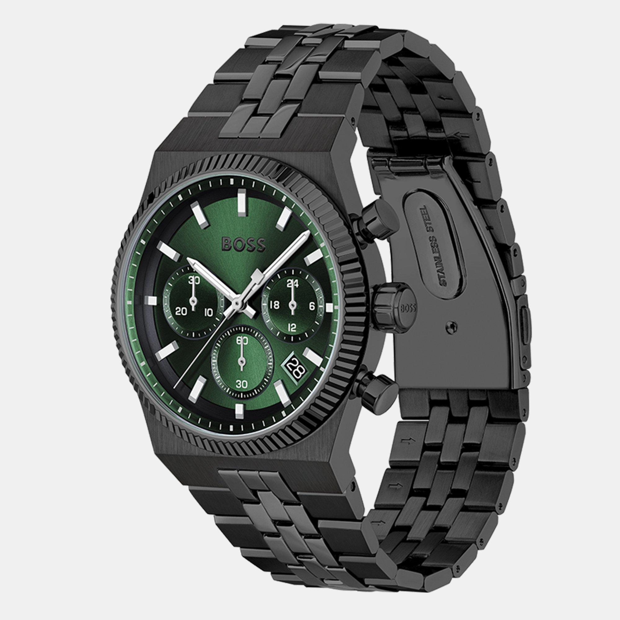 Green/Black - Boss - Gents BOSS Candor Prime Chrono Watch - 3