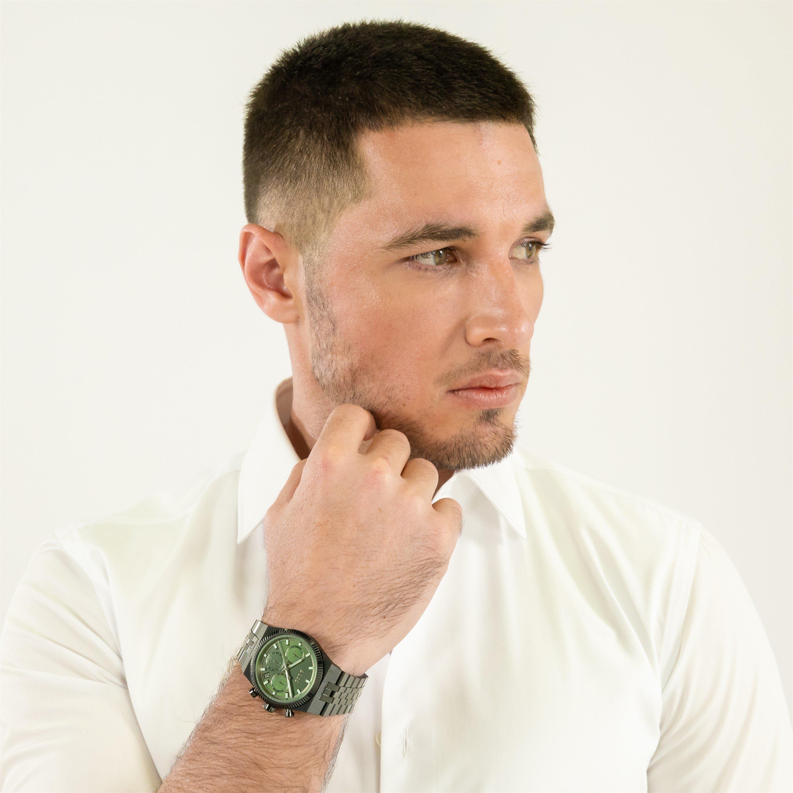 Green/Black - Boss - Gents BOSS Candor Prime Chrono Watch - 5