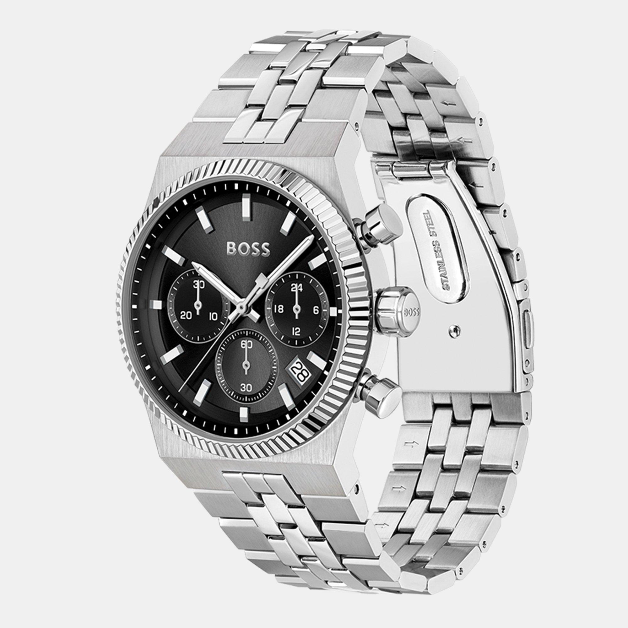 Black/Silver - Boss - Gents BOSS Candor Prime Chrono Watch - 2