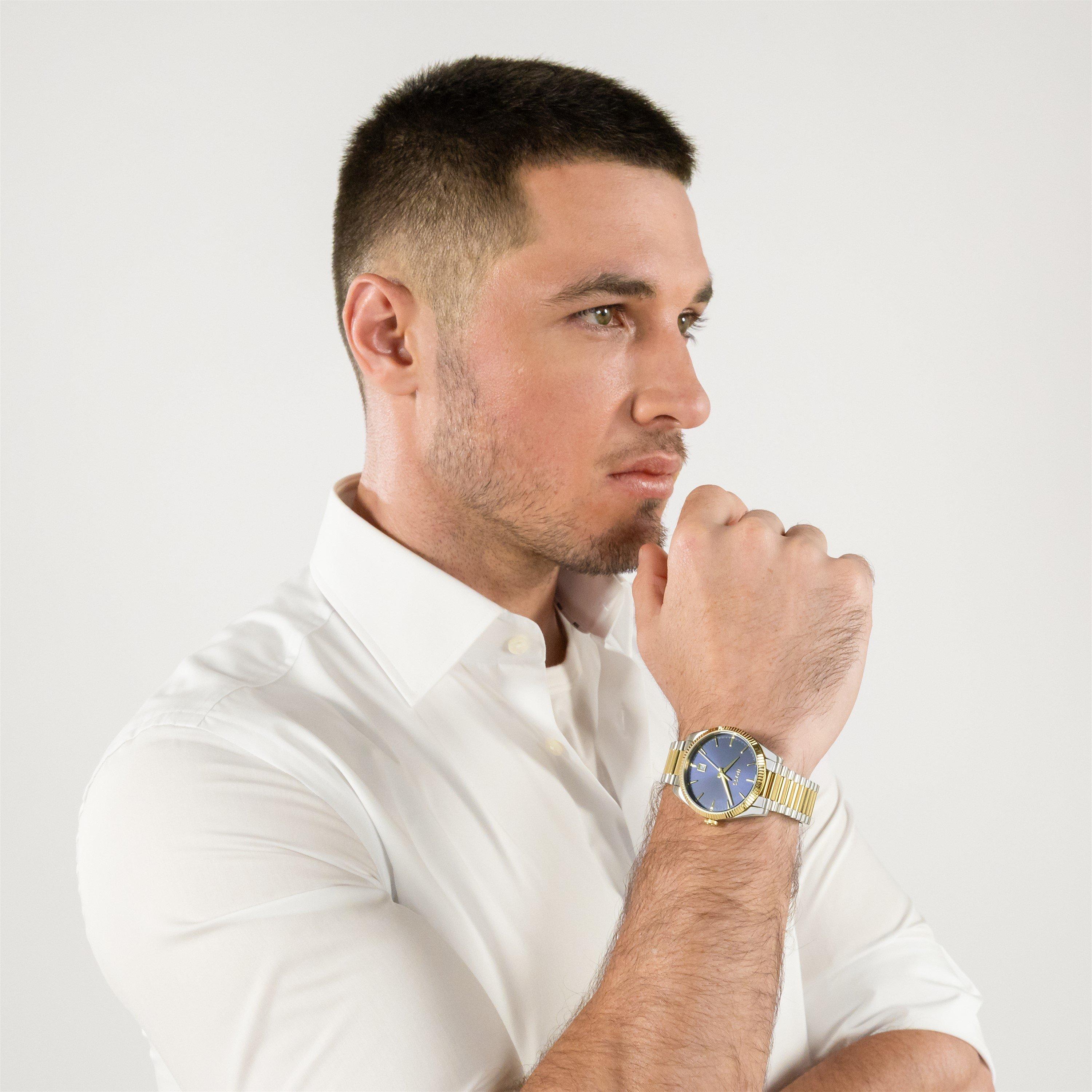 Blue/Gold - Boss - Gents BOSS Cheswick Watch - 5