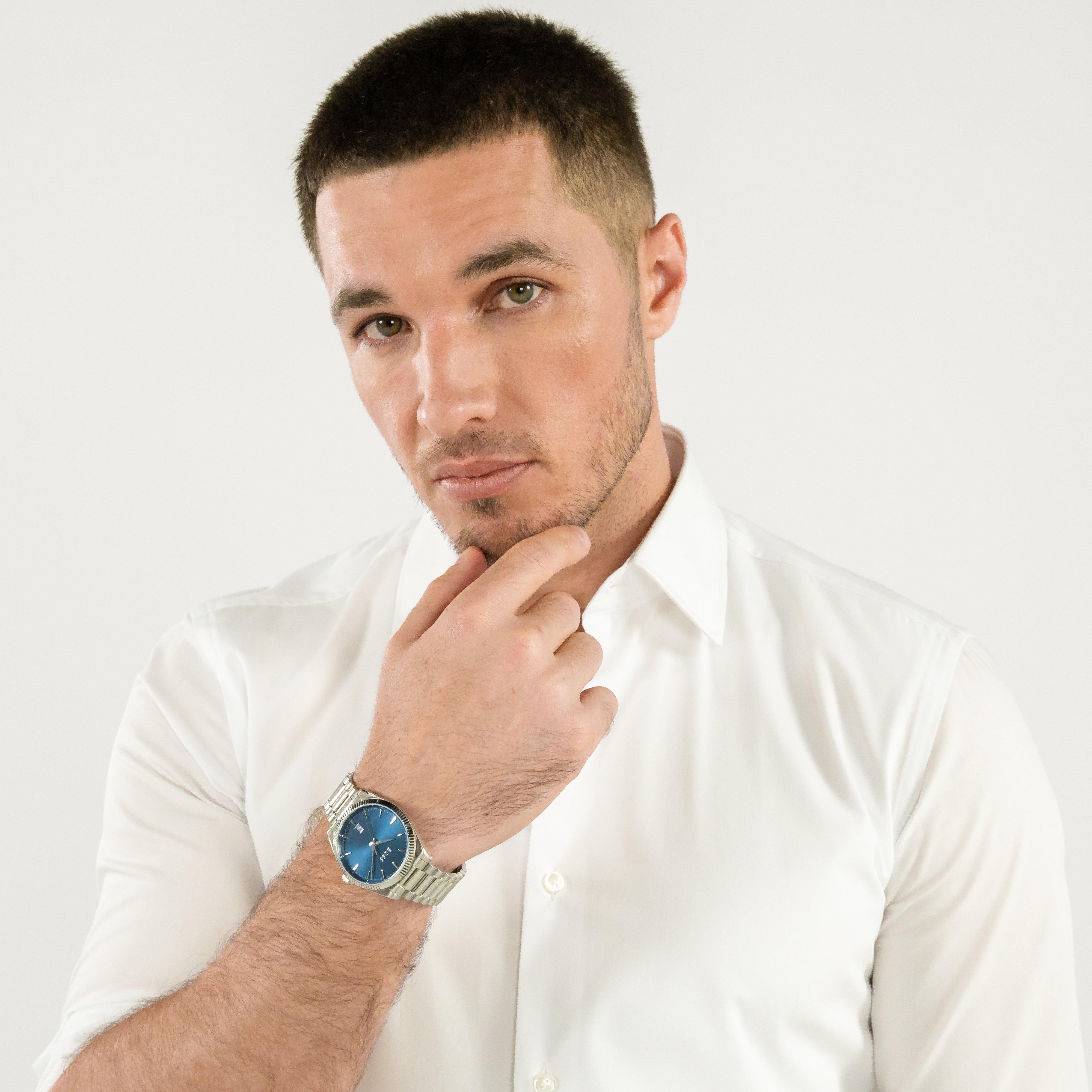 Blue/Silver - Boss - Gents BOSS Cheswick Watch - 5