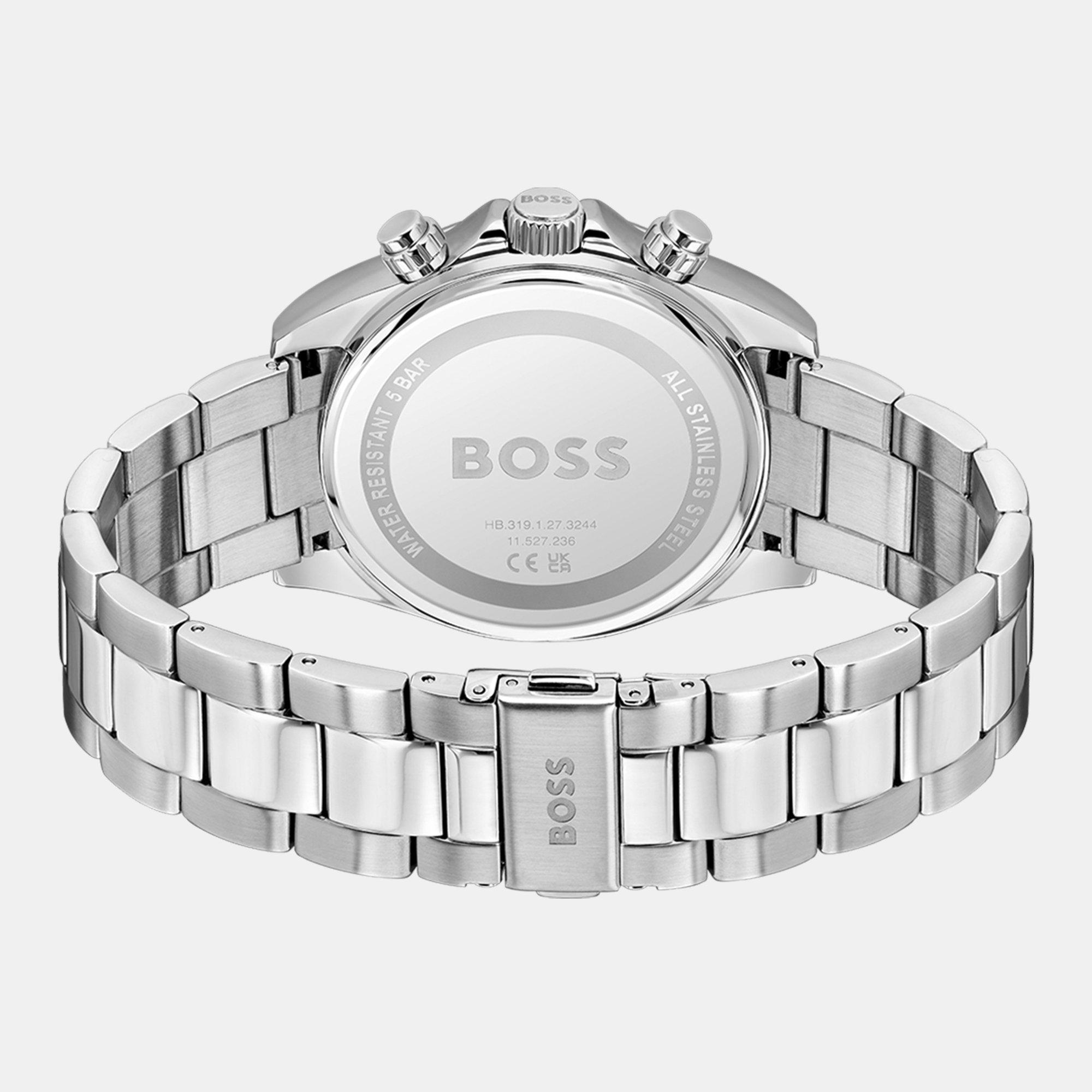 Blue/Silver - Boss - Gents BOSS Hero 2.0 Chrono Stainless Steel Watch - 2