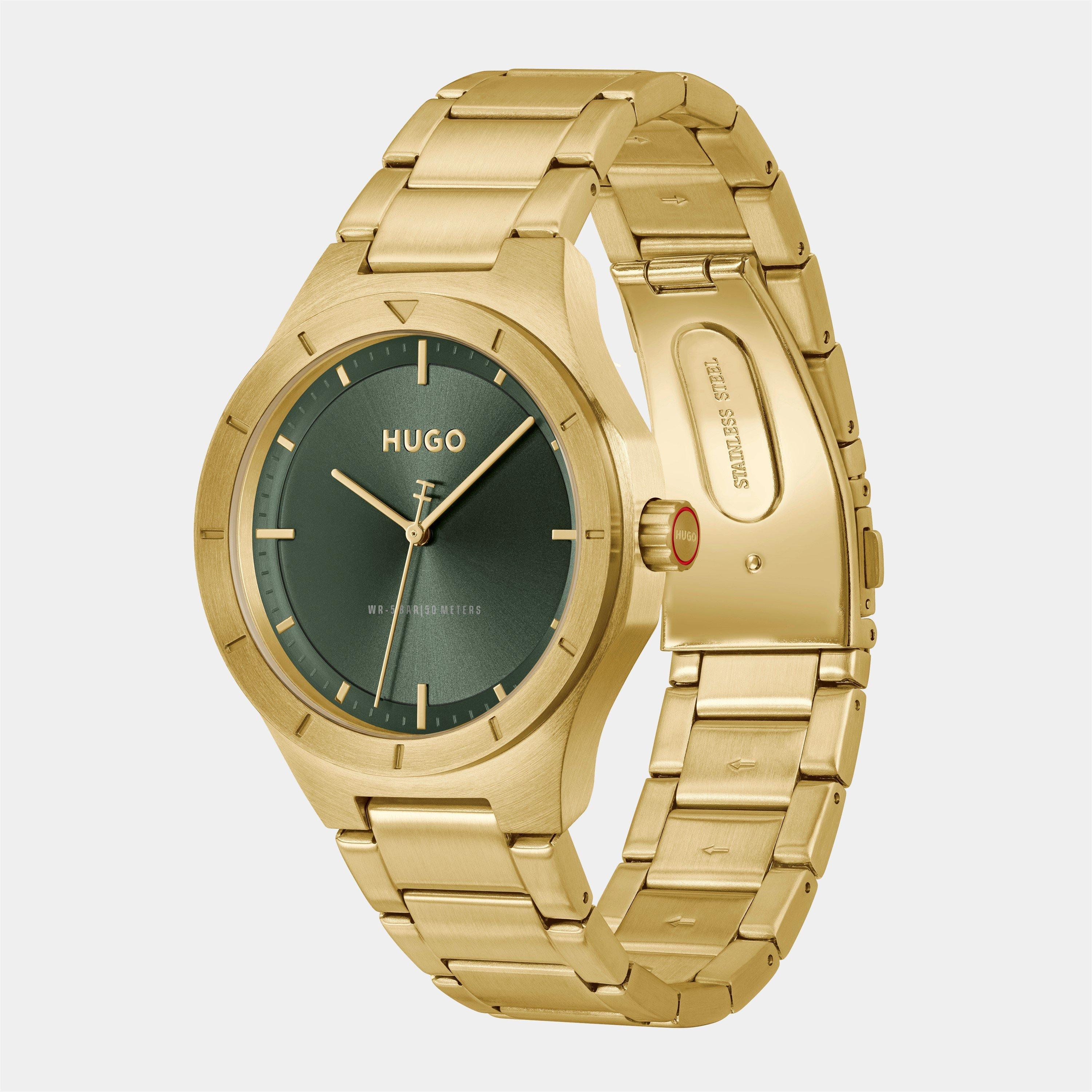 Green/Gold - Hugo - Gents HUGO #LIT Bracelet Watch - 3