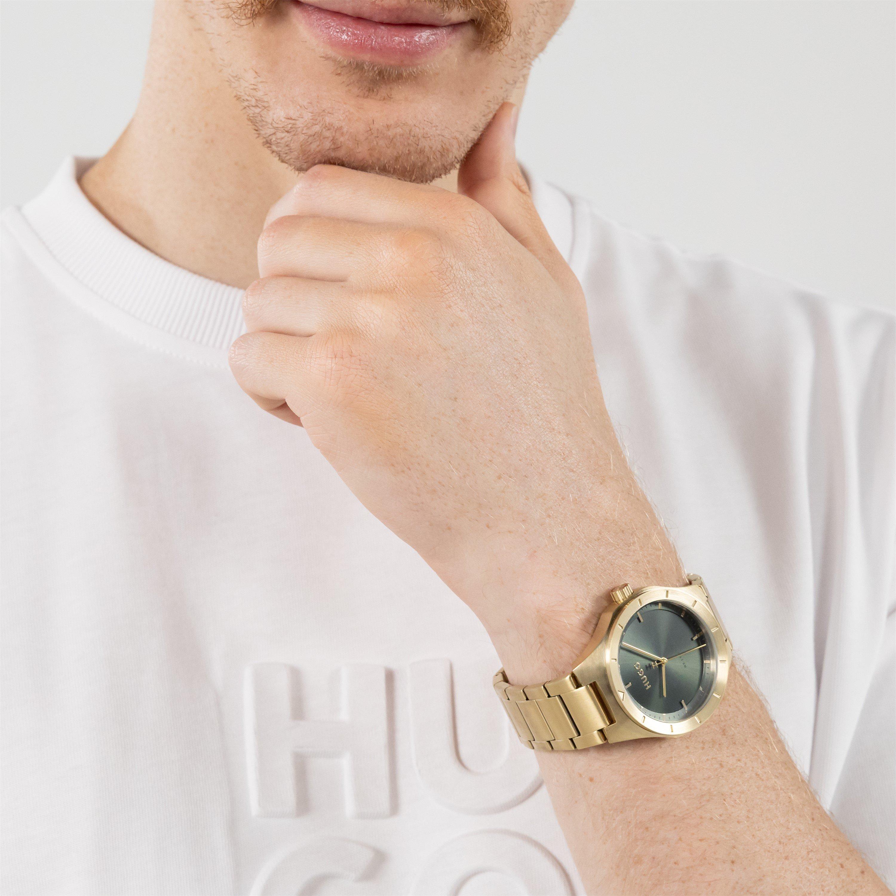 Green/Gold - Hugo - Gents HUGO #LIT Bracelet Watch - 4