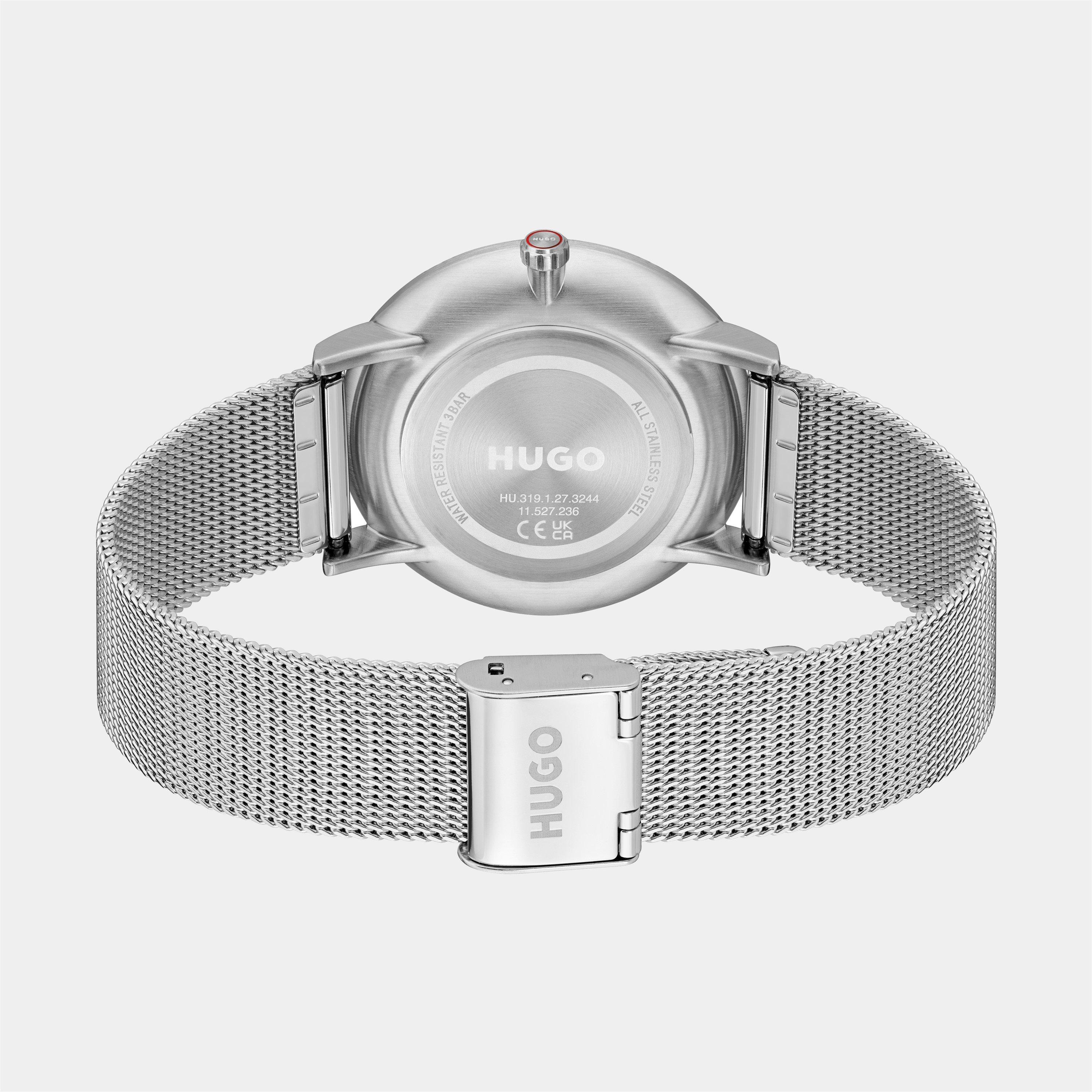 Blue/Silver - Hugo - Gents HUGO #STYLE Stainless Steel Mesh Watch - 2
