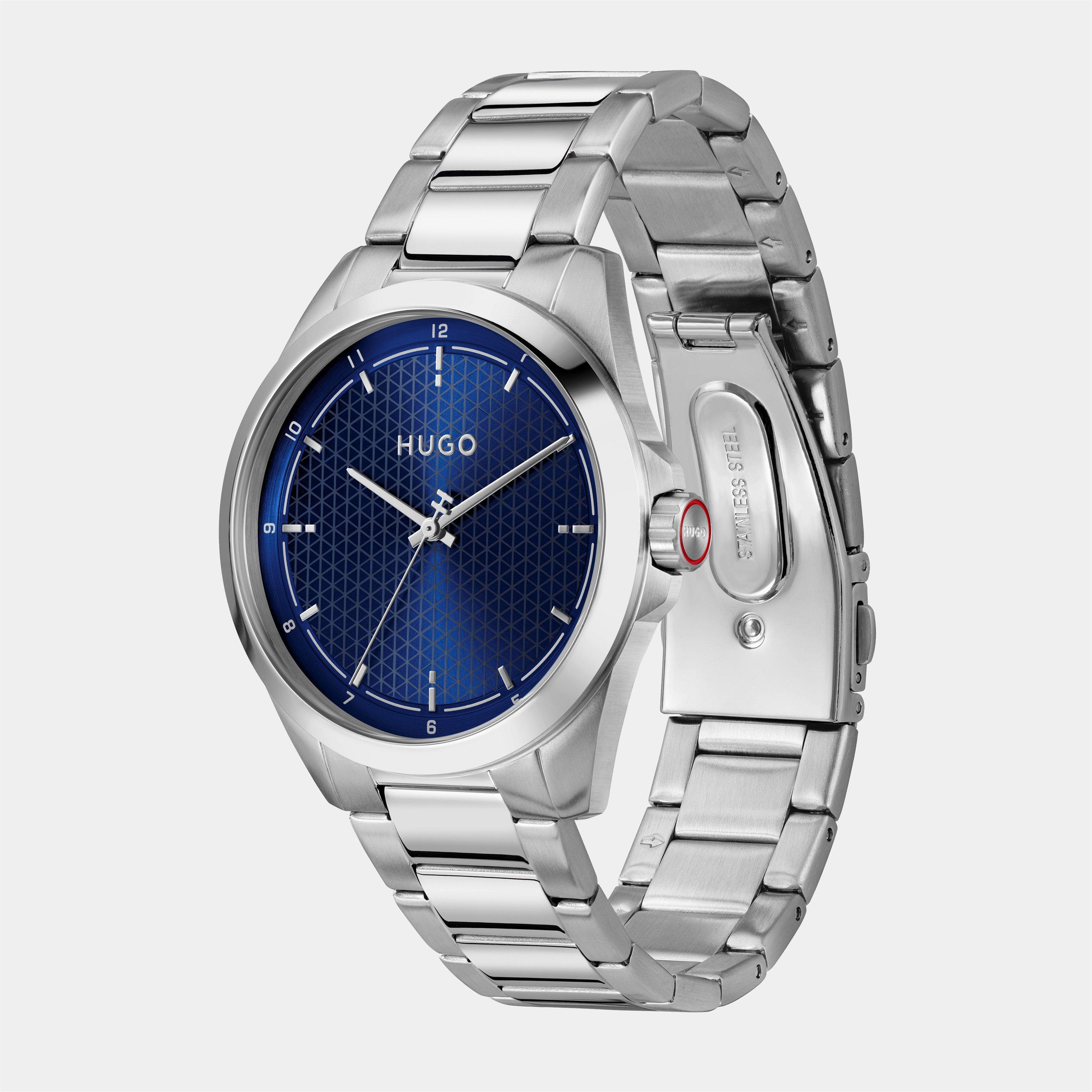 Blue/Silver - Hugo - Gents HUGO #SEAM Bracelet Watch - 3