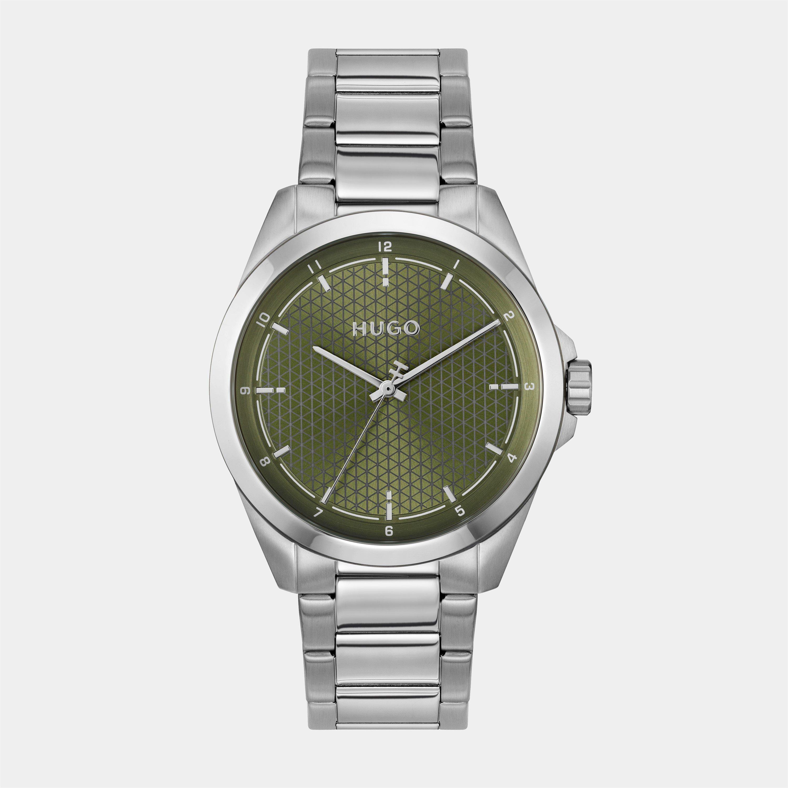Hugo Gents HUGO #SEAM Bracelet Watch - Green/Silver