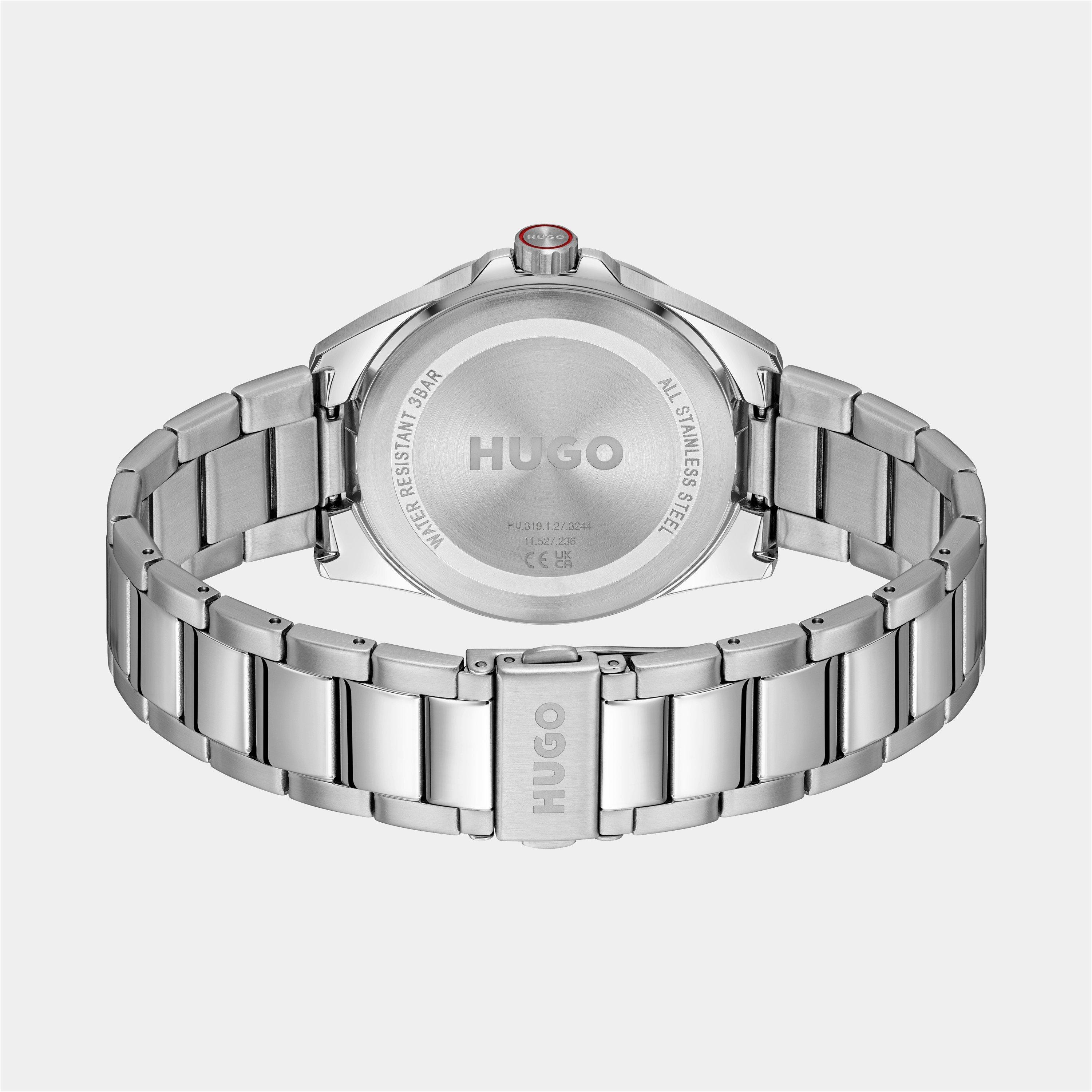 Green/Silver - Hugo - Gents HUGO #SEAM Bracelet Watch - 2