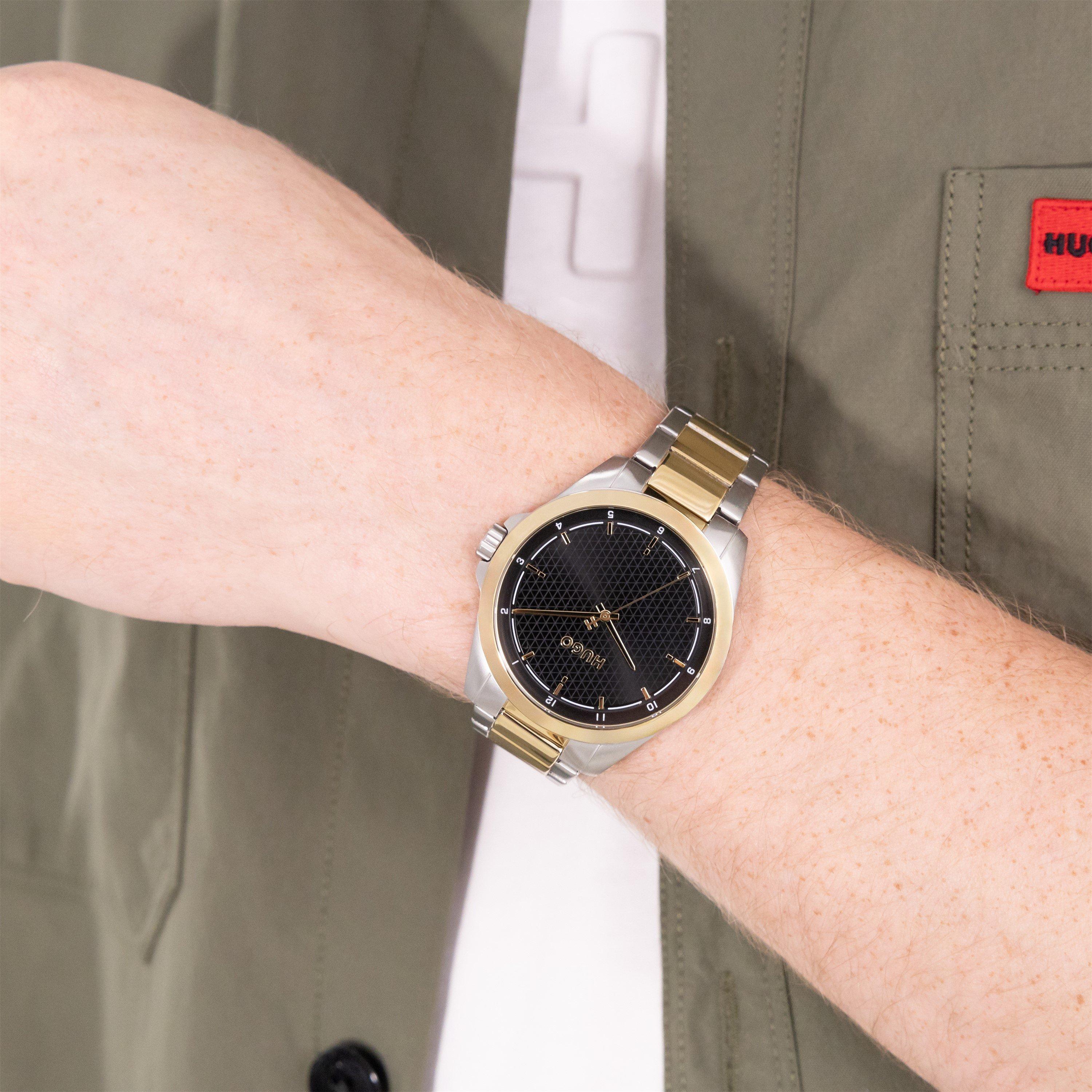 Black/Bi - Hugo - Gents HUGO #SEAM Bracelet Watch - 4